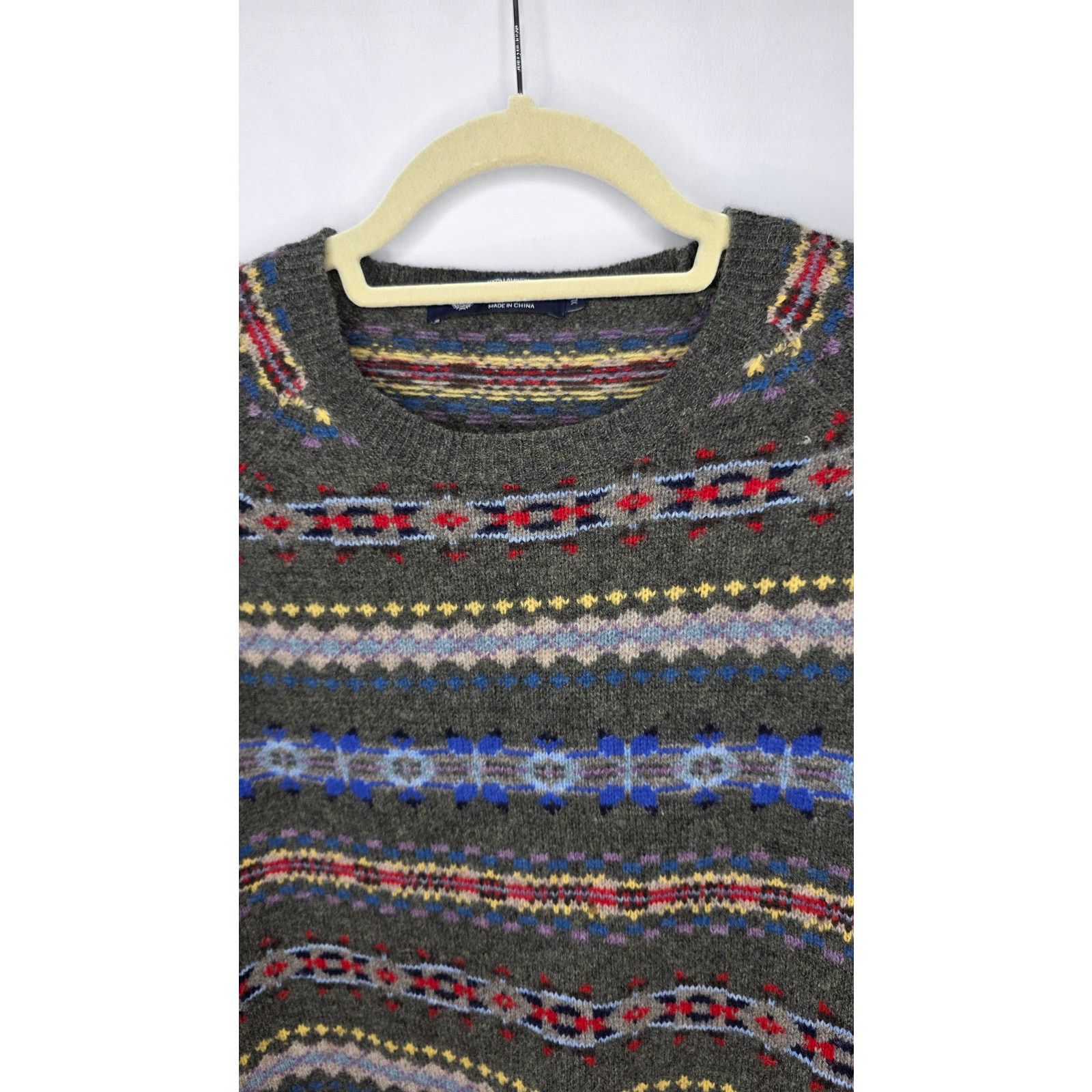 J.Crew J.Crew Lambswool Fair Isle Crewneck Sweater Multicolor Mens Size US XL / EU 56 / 4 - 3 Thumbnail
