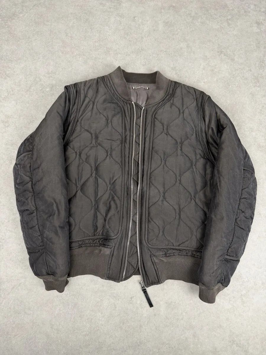 Louis Vuitton Louis Vuitton Taupe Silk Quilted Bomber Jacket Size US L / EU 52-54 / 3 - 3 Thumbnail