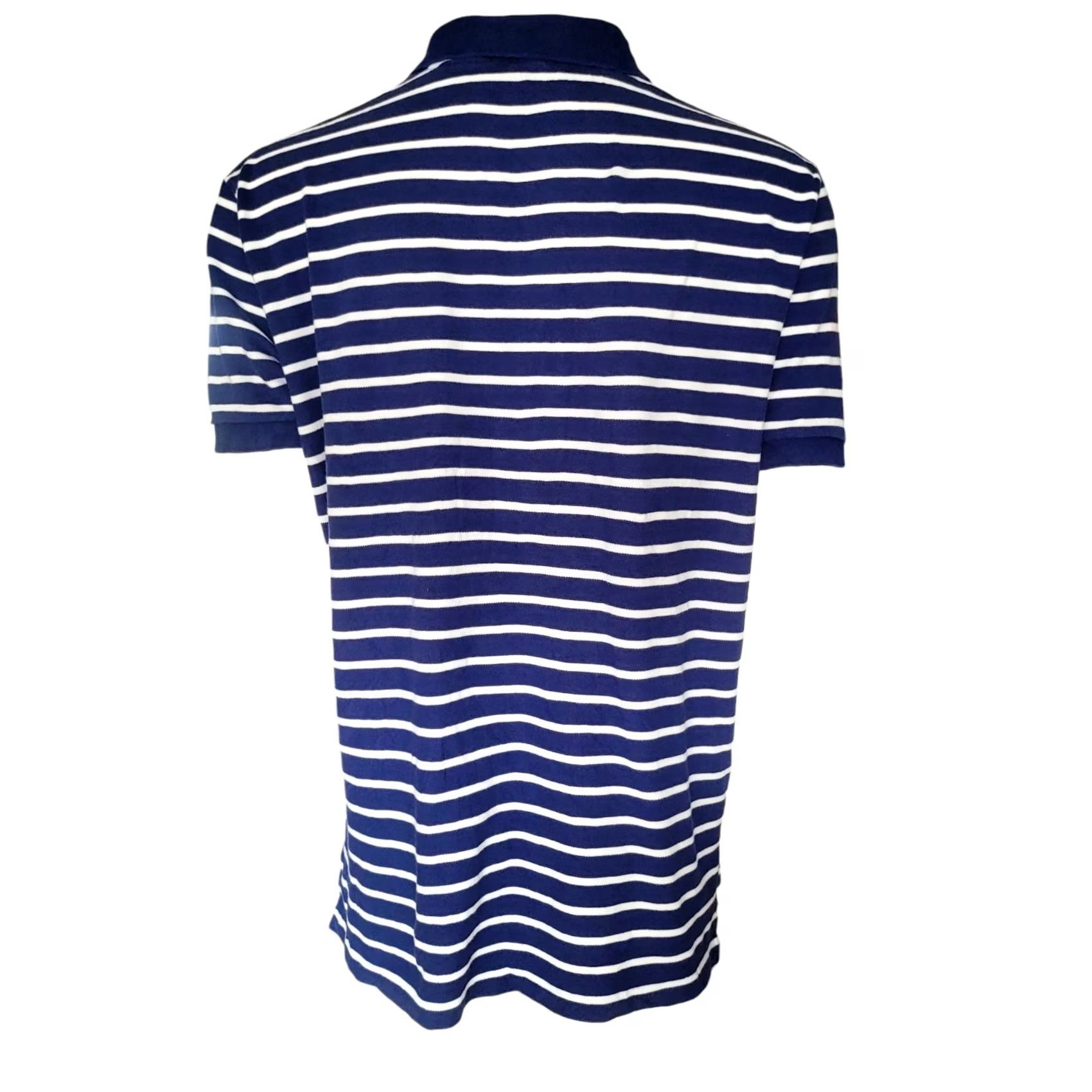 Polo Ralph Lauren Polo Ralph Lauren Polo Shirt - Blue Striped - XL - 100% Cotton - Short Sleeve - Men’s/N/A Size US XL / EU 56 / 4 - 4 Thumbnail