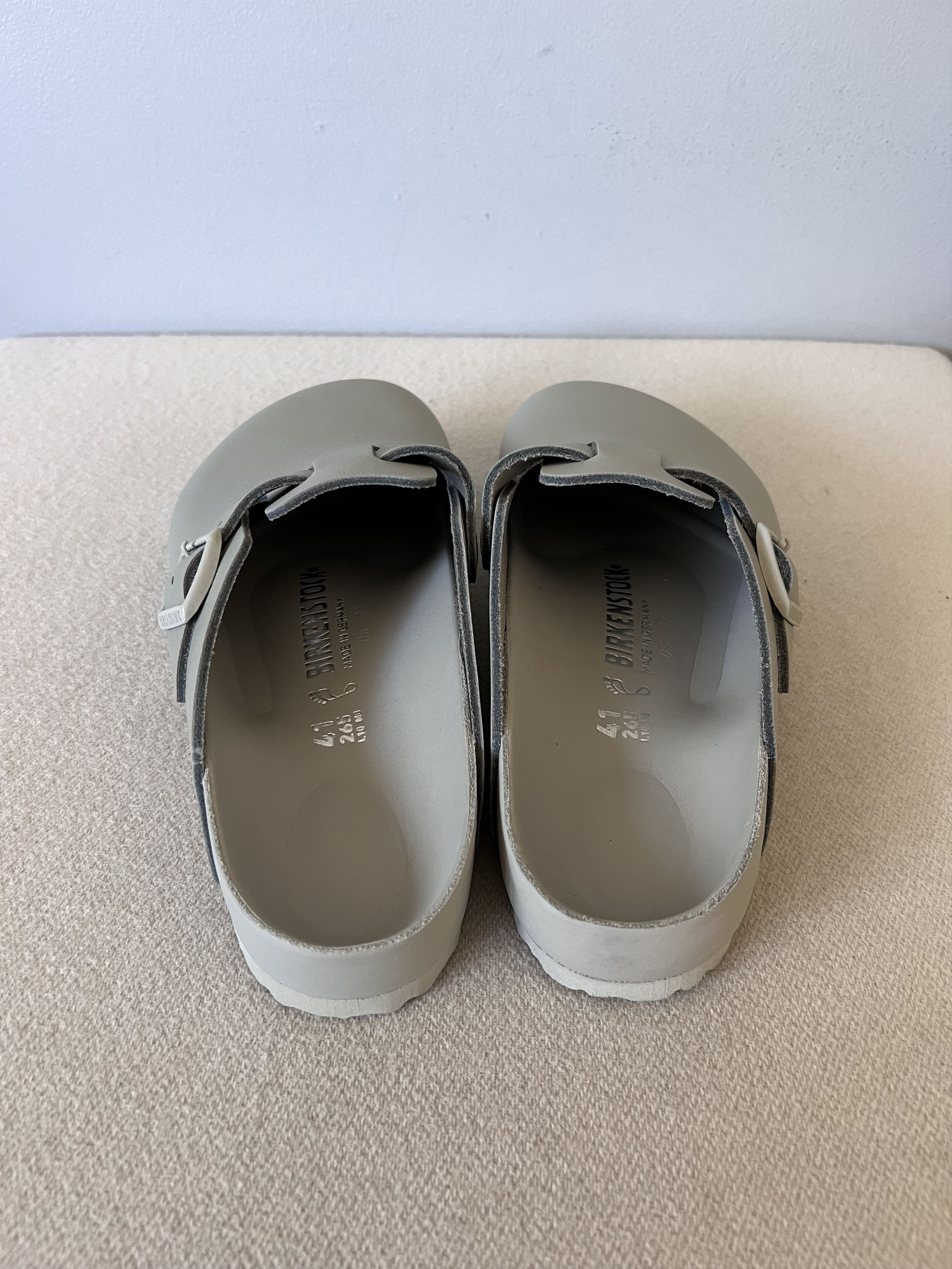 Birkenstock Birkenstock Boston Exquisite in Mineral Grey Leather Size US 8 / EU 41 - 5 Thumbnail