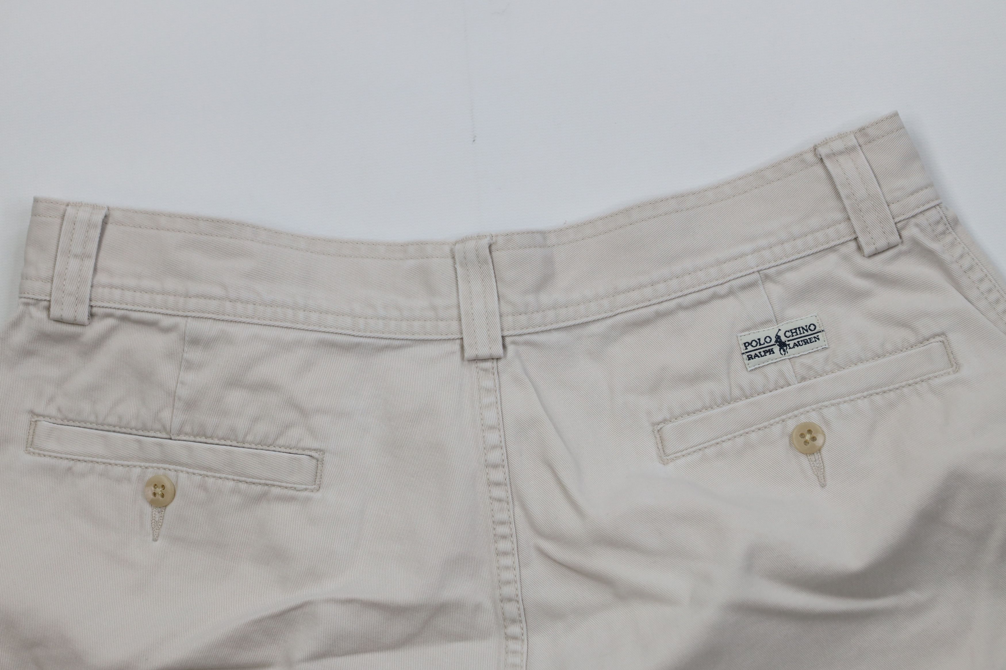 Ralph Lauren Vintage 90s Ralph Lauren Chino Cargo Shorts Stone Beige Size US 32 / EU 48 - 9 Thumbnail