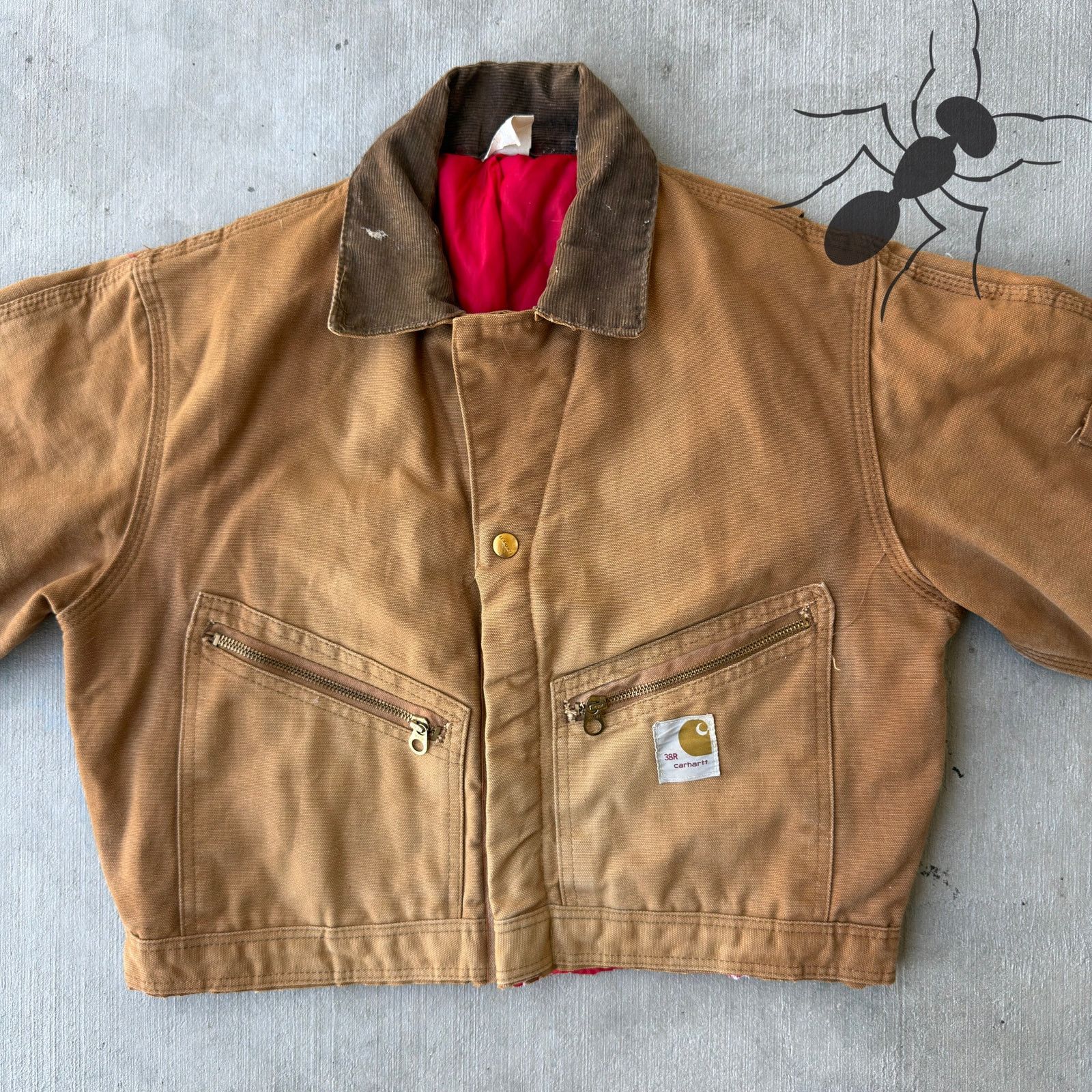 Carhartt × Vintage Carhartt brown cropped Detroit style work wear jacket Size US S / EU 44-46 / 1 - 3 Thumbnail
