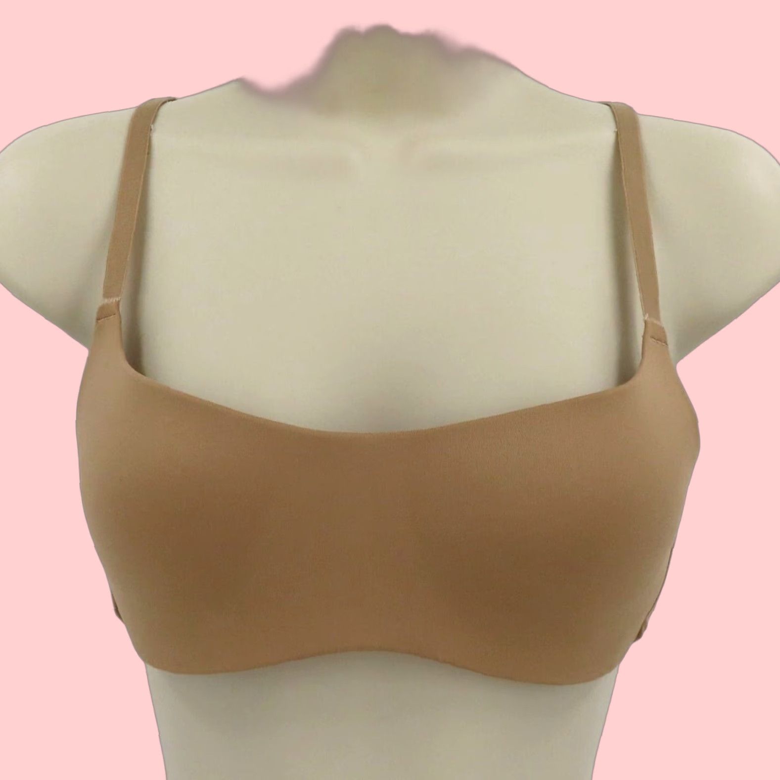 Vintage So Wireless Padded Balconette Bra 32B Beige Women