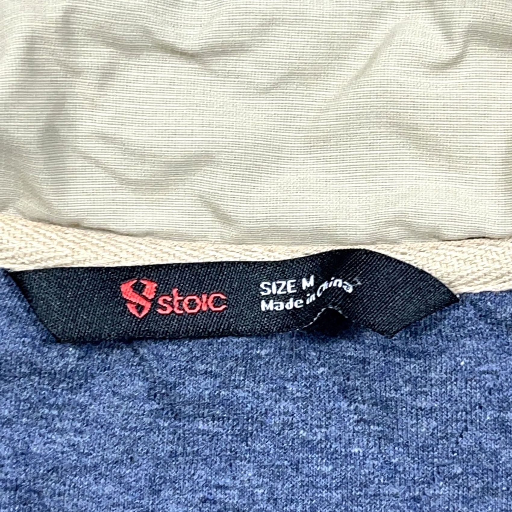 Stoic Stoic Sweater Men Medium Blue Tan Quilted Pullover Snap T Sweatshirt Adult Size US M / EU 48-50 / 2 - 4 Thumbnail