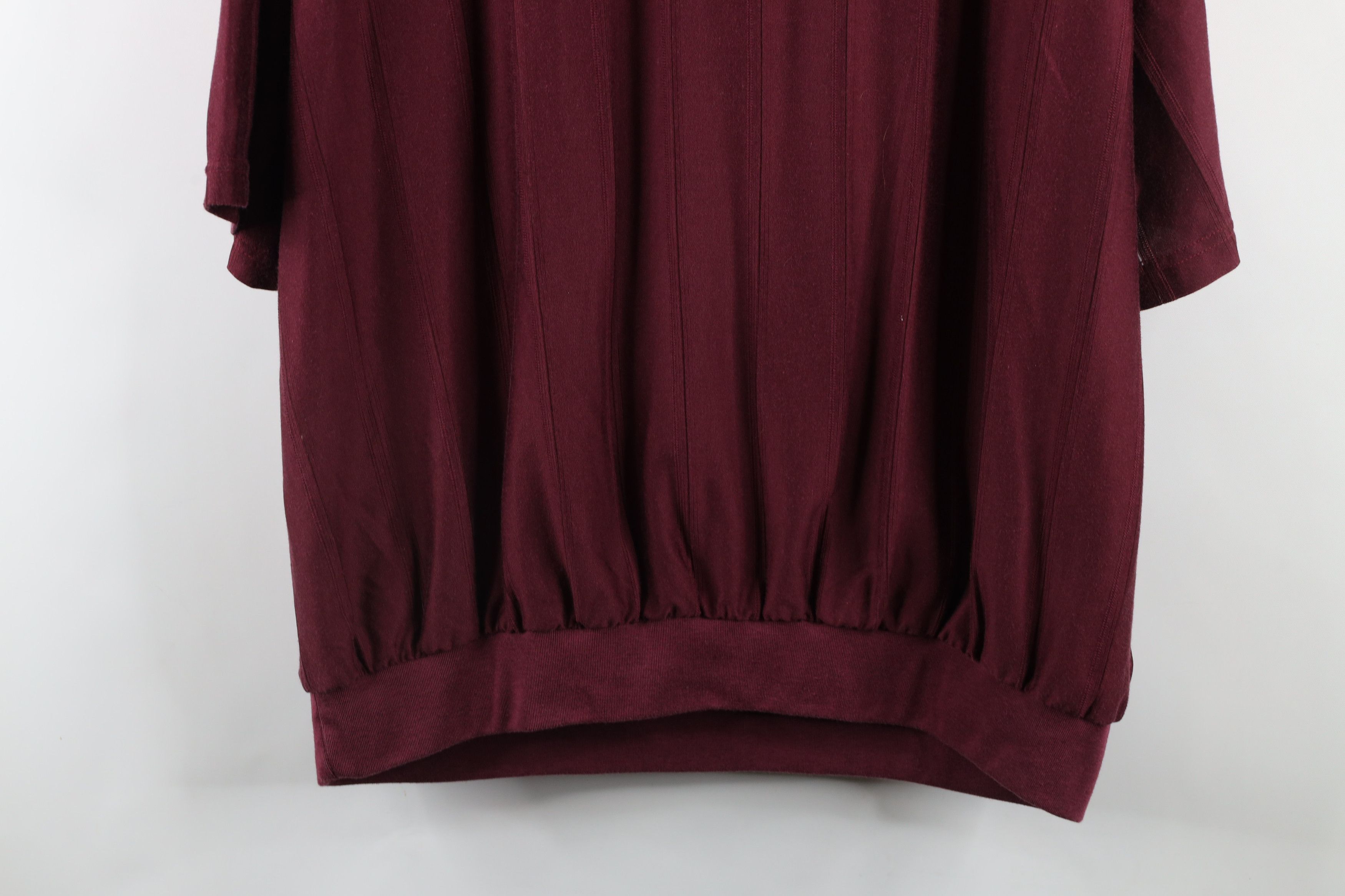 Vintage Vintage 90s Streetwear Collared Pullover Polo Shirt Maroon Size US XXL / EU 58 / 5 - 8 Thumbnail