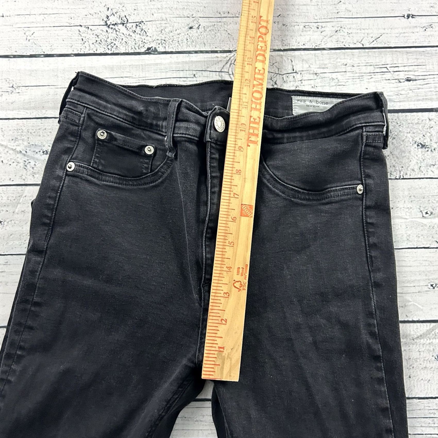 Rag & Bone rag & bone High Rise Skinny Black Wash Denim Jeans Women's 30 Jeans Clothing Women Black 30 Skinny Rag & Bone Size 30" / US 8 / IT 44 - 7 Thumbnail