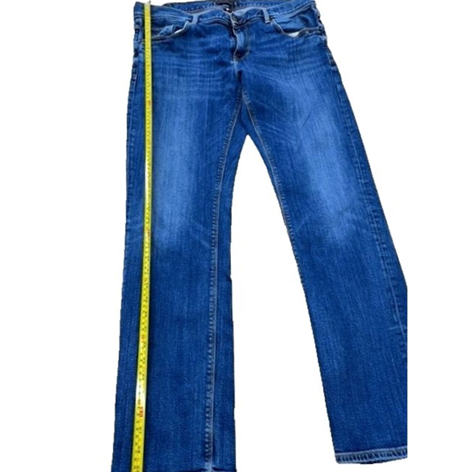 Tommy Hilfiger Tommy Hilfiger Denton Stretch Straight Jeans Men's 36x32 Blue Denim Size US 36 / EU 52 - 6 Thumbnail