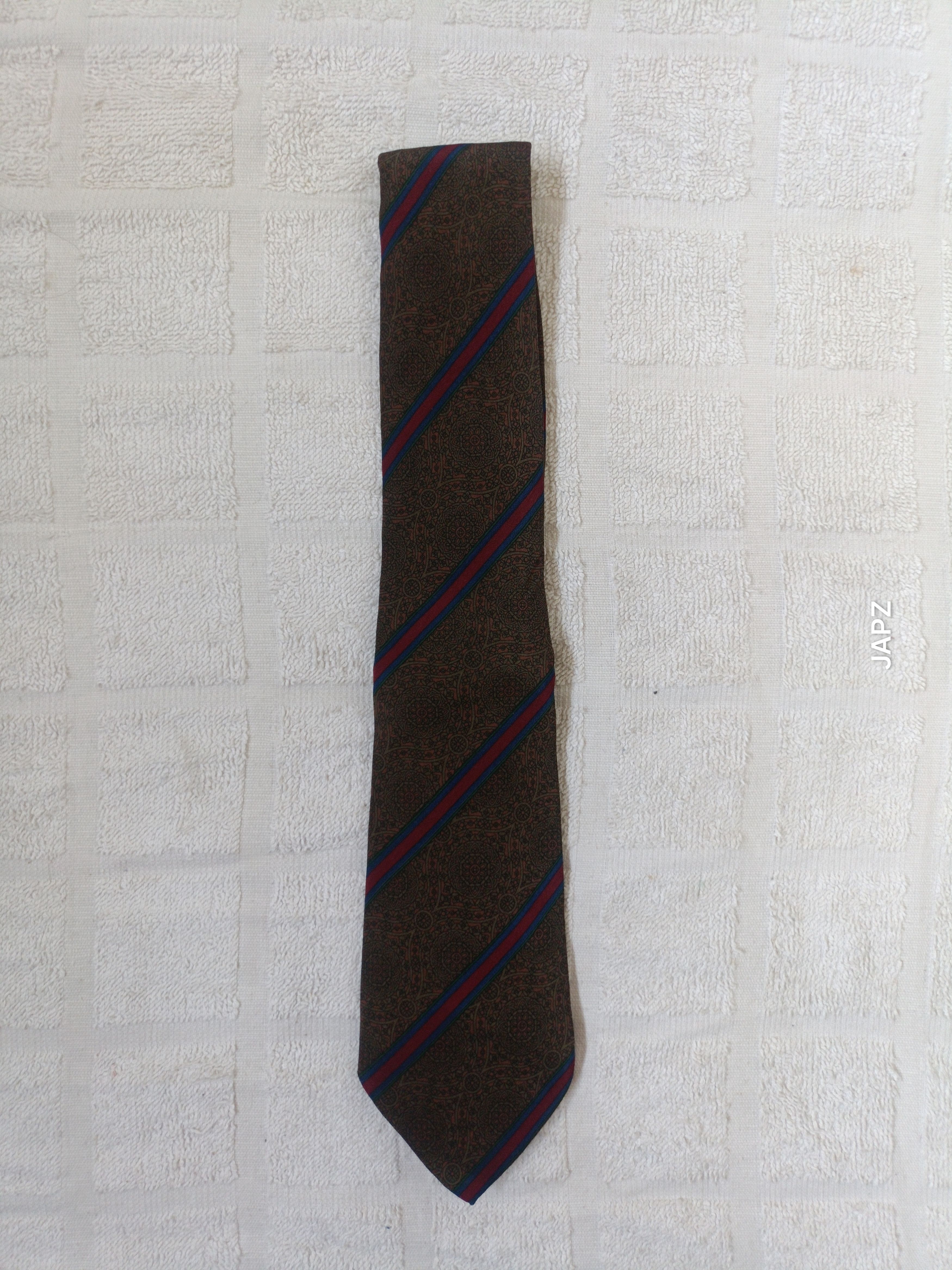 Christian Dior Monsieur Vintage Christian dior geometric cathedral rose silk tie Size ONE SIZE - 1 Thumbnail