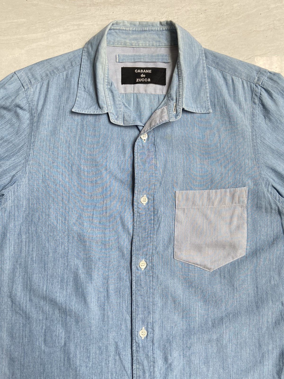 CABANE de ZUCCa × Issey Miyake CABANE De ZUCCA Blue Shirt Size US S / EU 44-46 / 1 - 3 Thumbnail