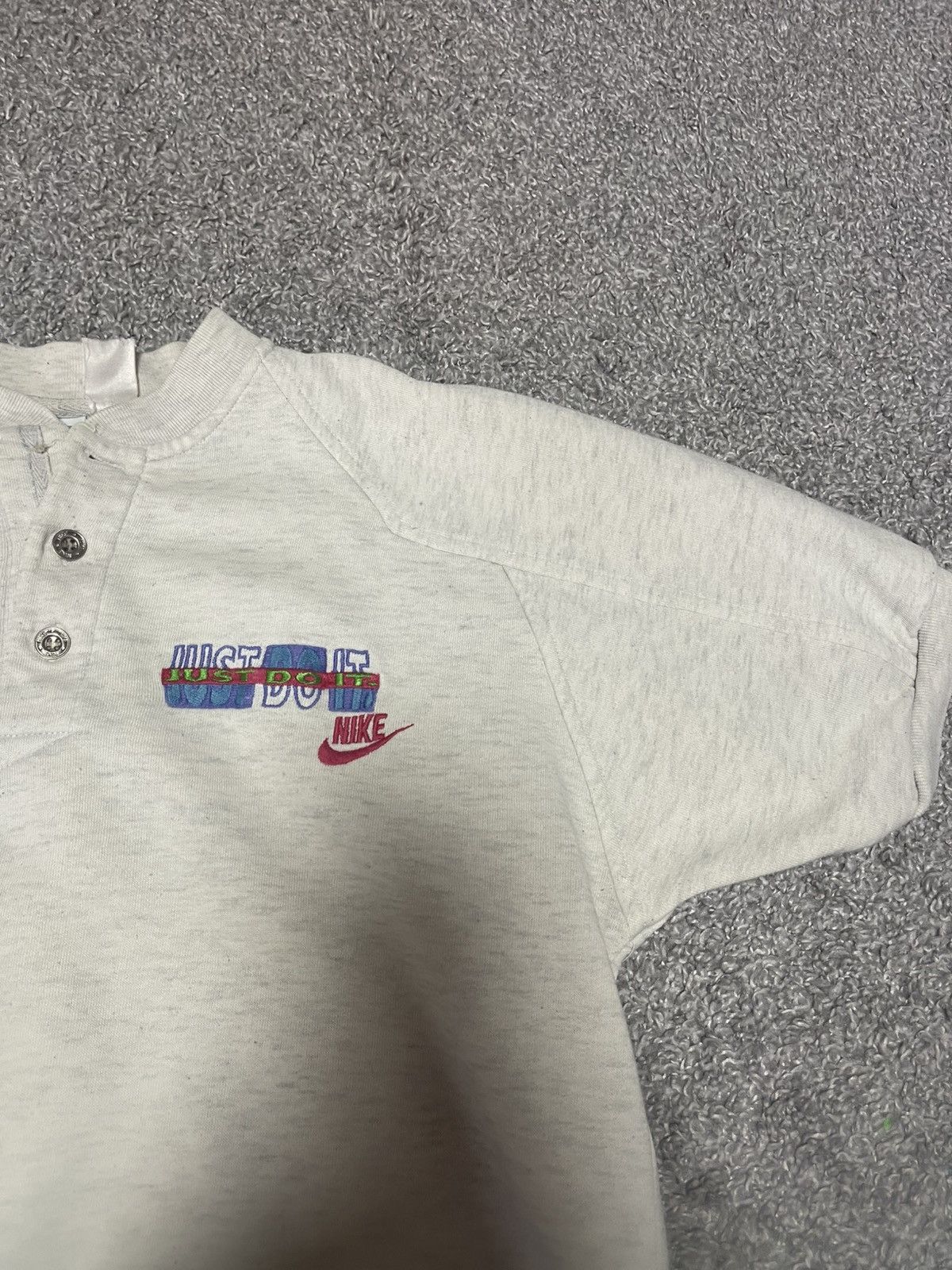 Nike Nike Just Do It Embro Logo Vintage Henley T-Shirt Size M Size M / US 6-8 / IT 42-44 - 2 Thumbnail