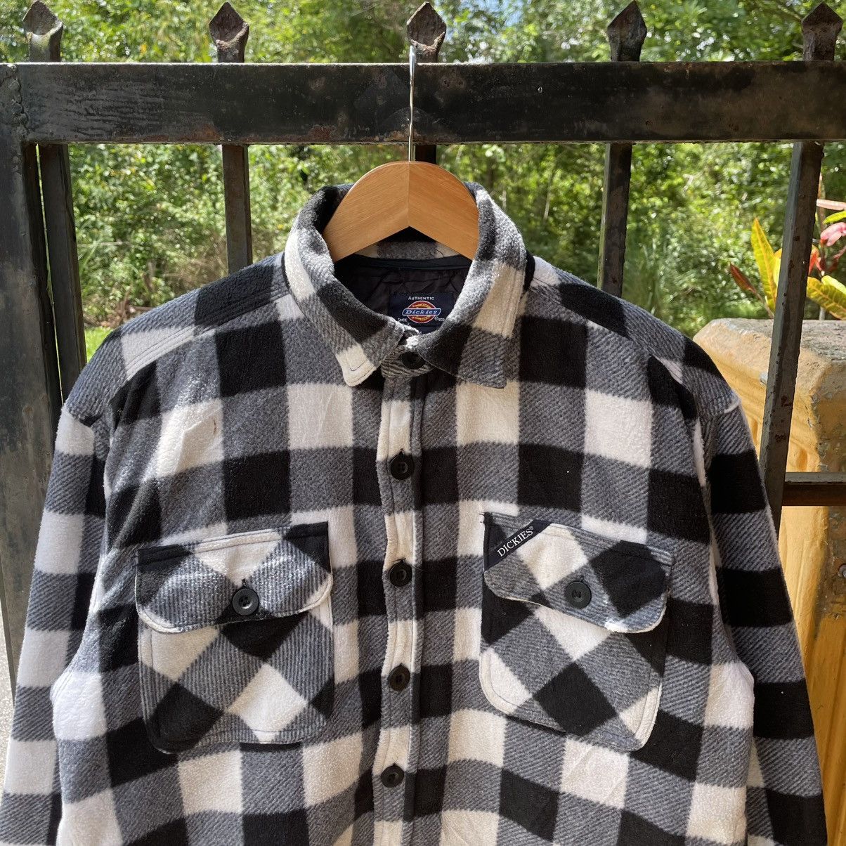 Dickies × Vintage 🔥Vintage Dickies Double Pockets Checkerd Fleece Jacket Size US M / EU 48-50 / 2 - 4 Thumbnail