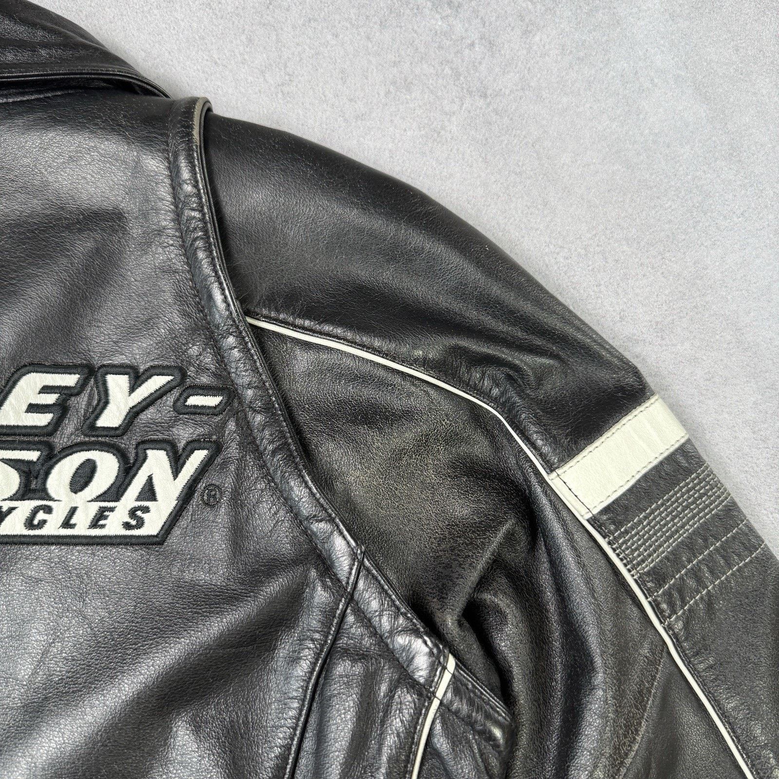 Harley Davidson Harley Davidson Leather Racing Jacket Women's Vintage Y2K Size XS / US 0-2 / IT 36-38 - 17 Thumbnail
