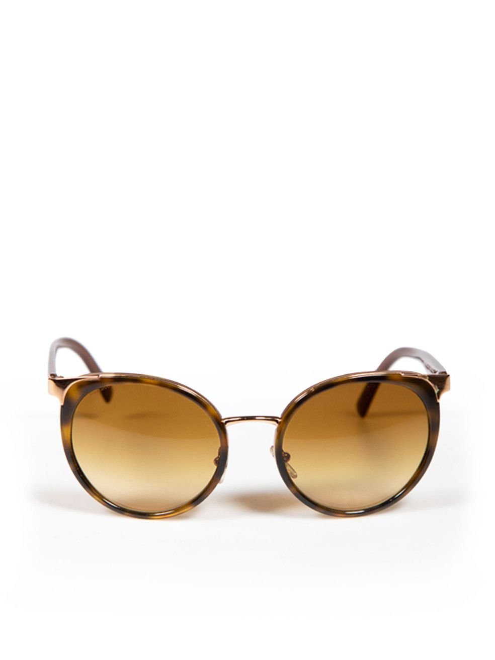 image of Versace Brown Round Frame Sunglasses, Women's