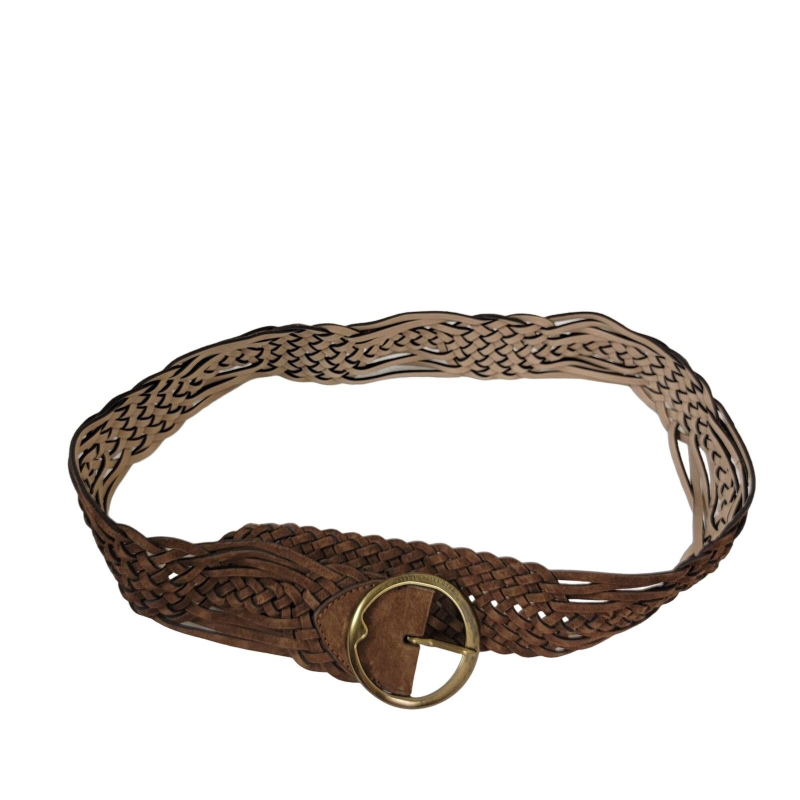 Polo Ralph Lauren Polo Ralph Lauren Woven Suede Leather Belt Brass Buckle Size ONE SIZE - 9 Thumbnail