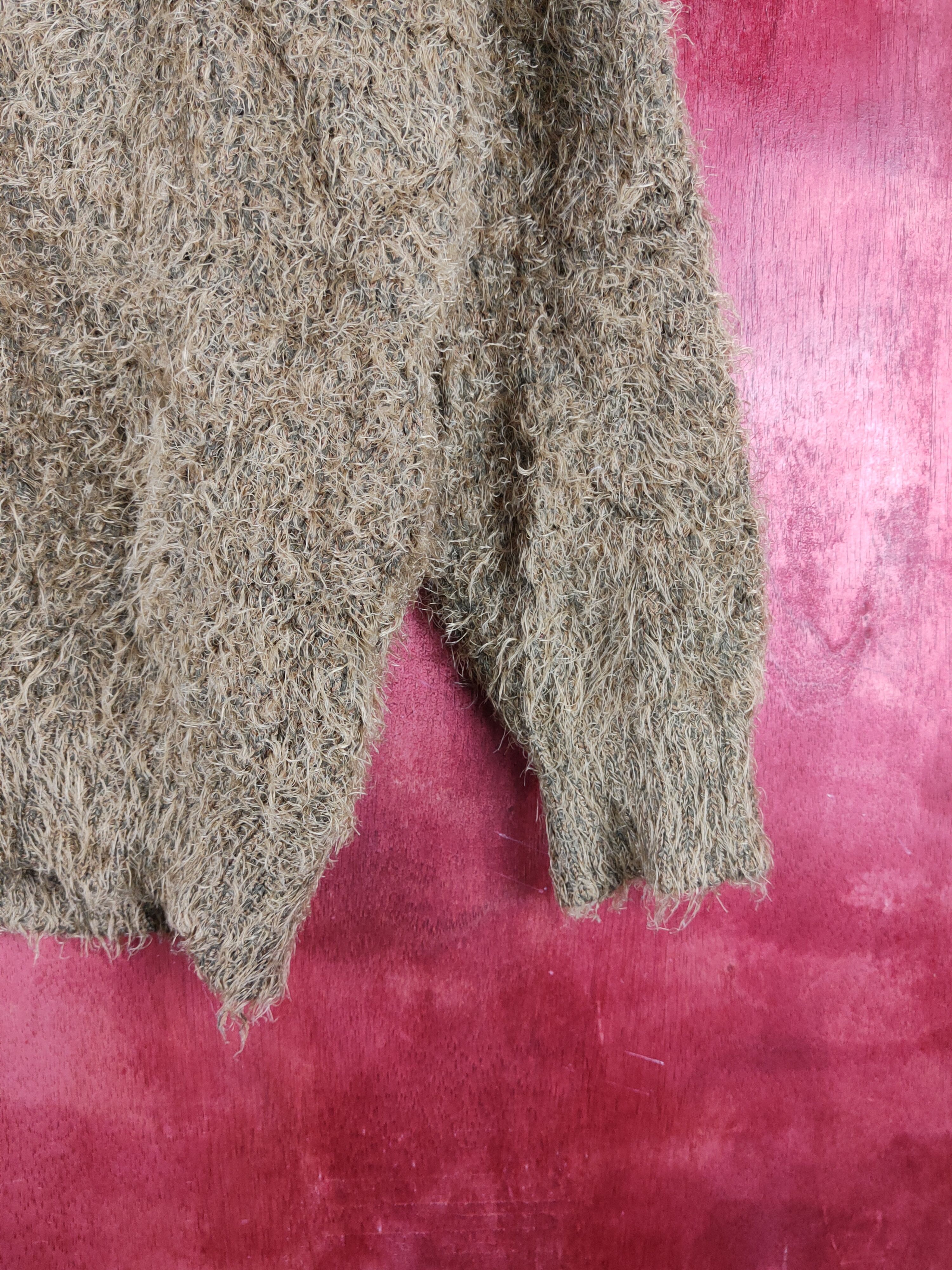 Homespun Knitwear Prosperity Sequence Brown Fur Mohair Knitwear #S2160 Size US L / EU 52-54 / 3 - 6 Thumbnail