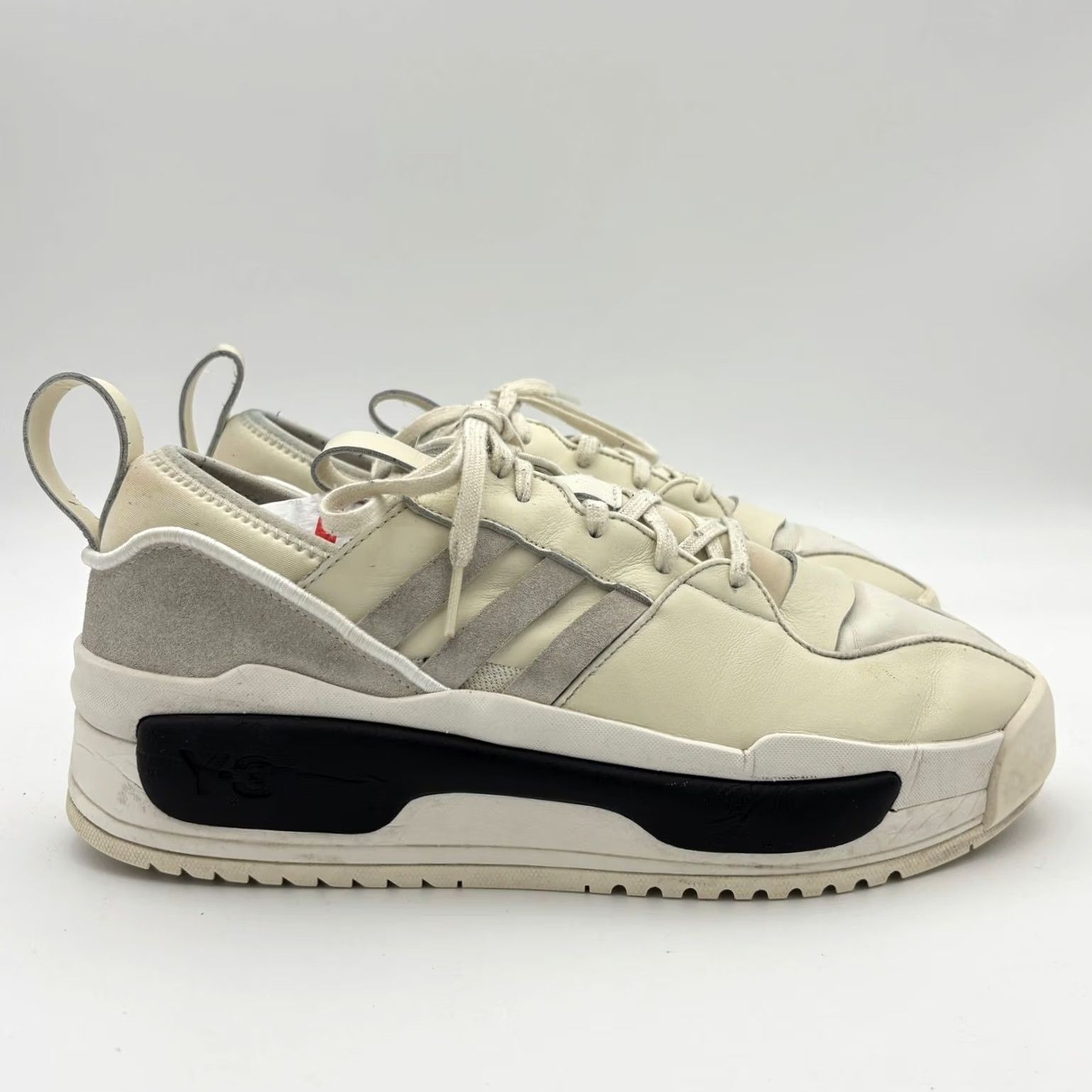 Y-3 Y-3 Yohji Yamamoto Adidas Rivalry White Sneakers Men 11 Streetwear Mens US11 White Black/off-white Discoloring Preowned Size US 11 / EU 44 - 3 Thumbnail
