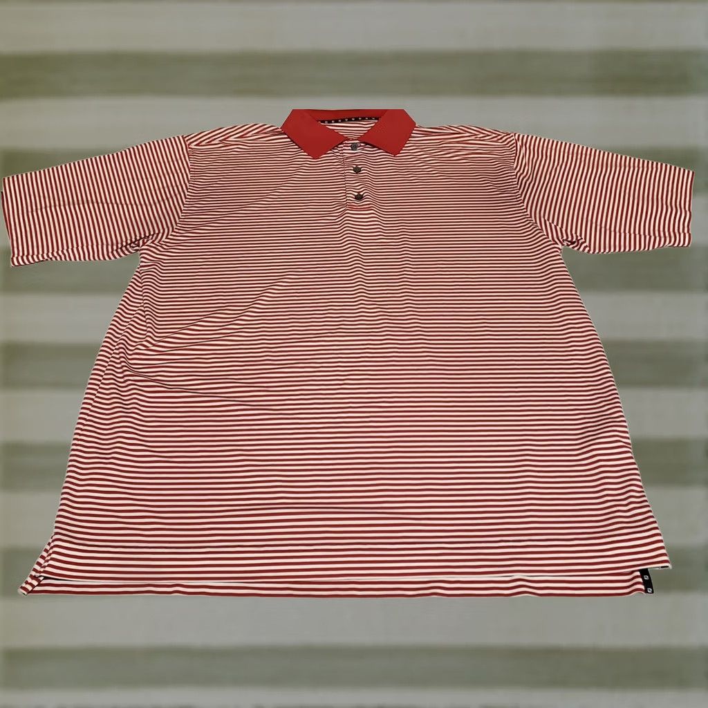 Footjoy FootJoy Mens Red Striped Stretch Short Sleeve Polo Shirt XL Golf Shirt Footjoy Polo Shirt Mens Red Striped Short Sleeve Polo Shirt XL Size US XL / EU 56 / 4 - 1 Thumbnail