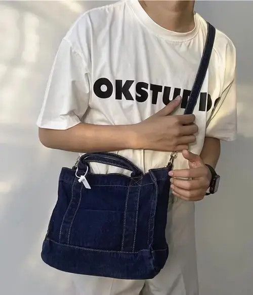 VIBE Fashion denim shoulder bag messenger bag Size ONE SIZE - 6 Thumbnail