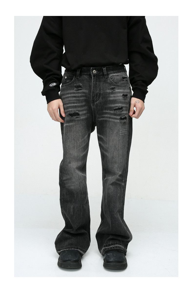 Japanese Brand American retro distressed washed ripped jeans Size US 32 / EU 48 - 1 Thumbnail