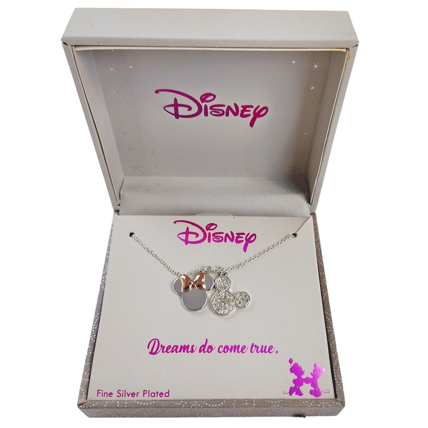 Disney Disney Minnie & Mickey Mouse Double Pendant Necklace NIB Size ONE SIZE - 1 Thumbnail