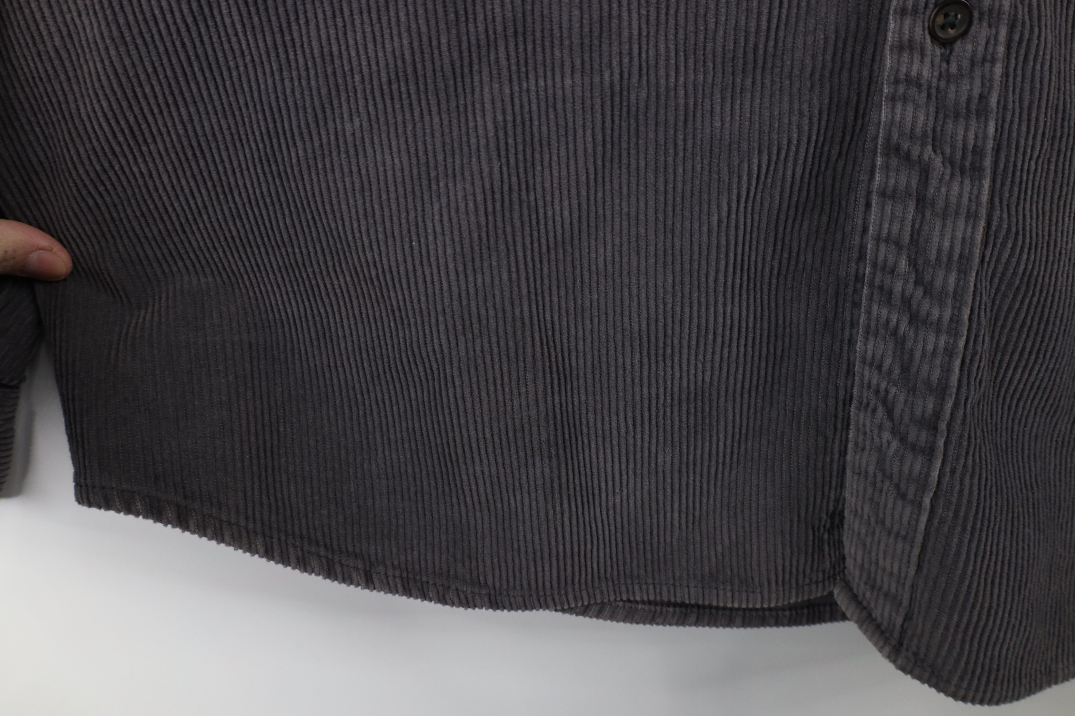 Vintage Vintage 90s Streetwear Heavyweight Button Shirt Gray Size US XL / EU 56 / 4 - 5 Thumbnail