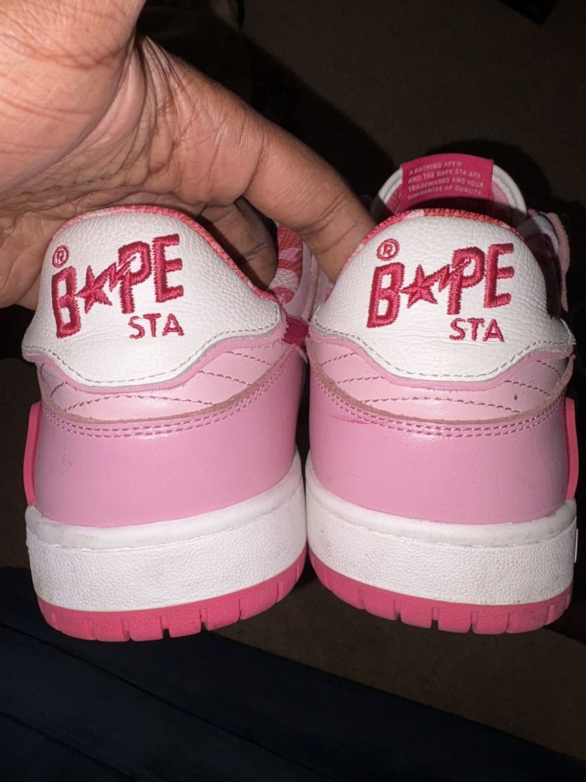 Bape Pink Sb Bapesta Size US 11 / EU 44 - 4 Thumbnail