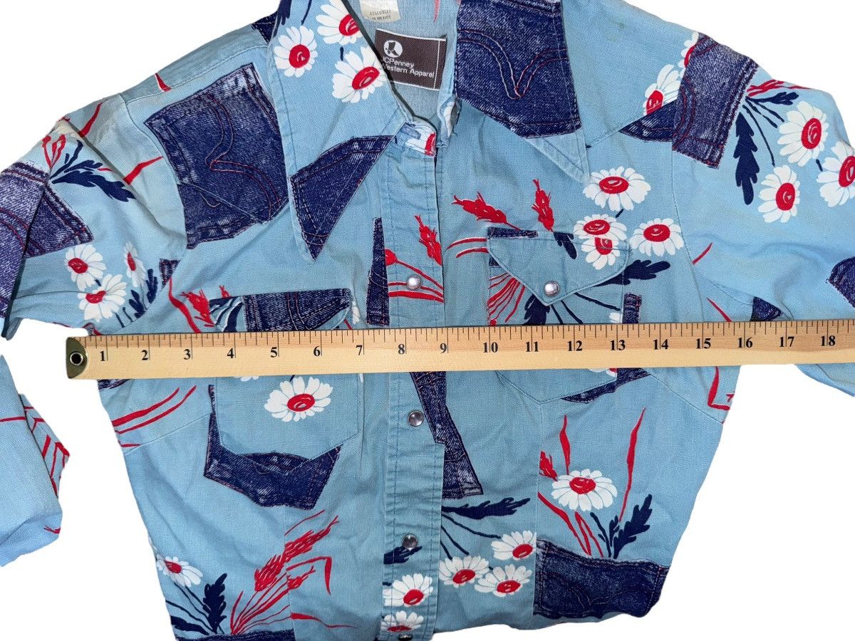 JCPenney VTG 90s JCPenny Western wear women pearl snap all over graph Size S / US 4 / IT 40 - 6 Thumbnail