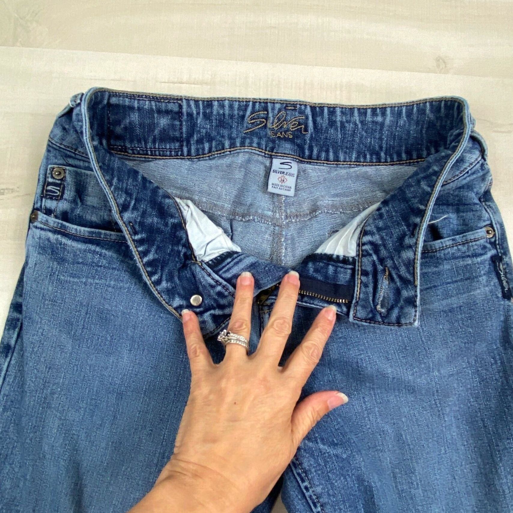 Silver Jeans Co. Silver Jeans Womens Medium Blue Stretch Bootcut Jeans 28 Size 28" / US 6 / IT 42 - 3 Thumbnail