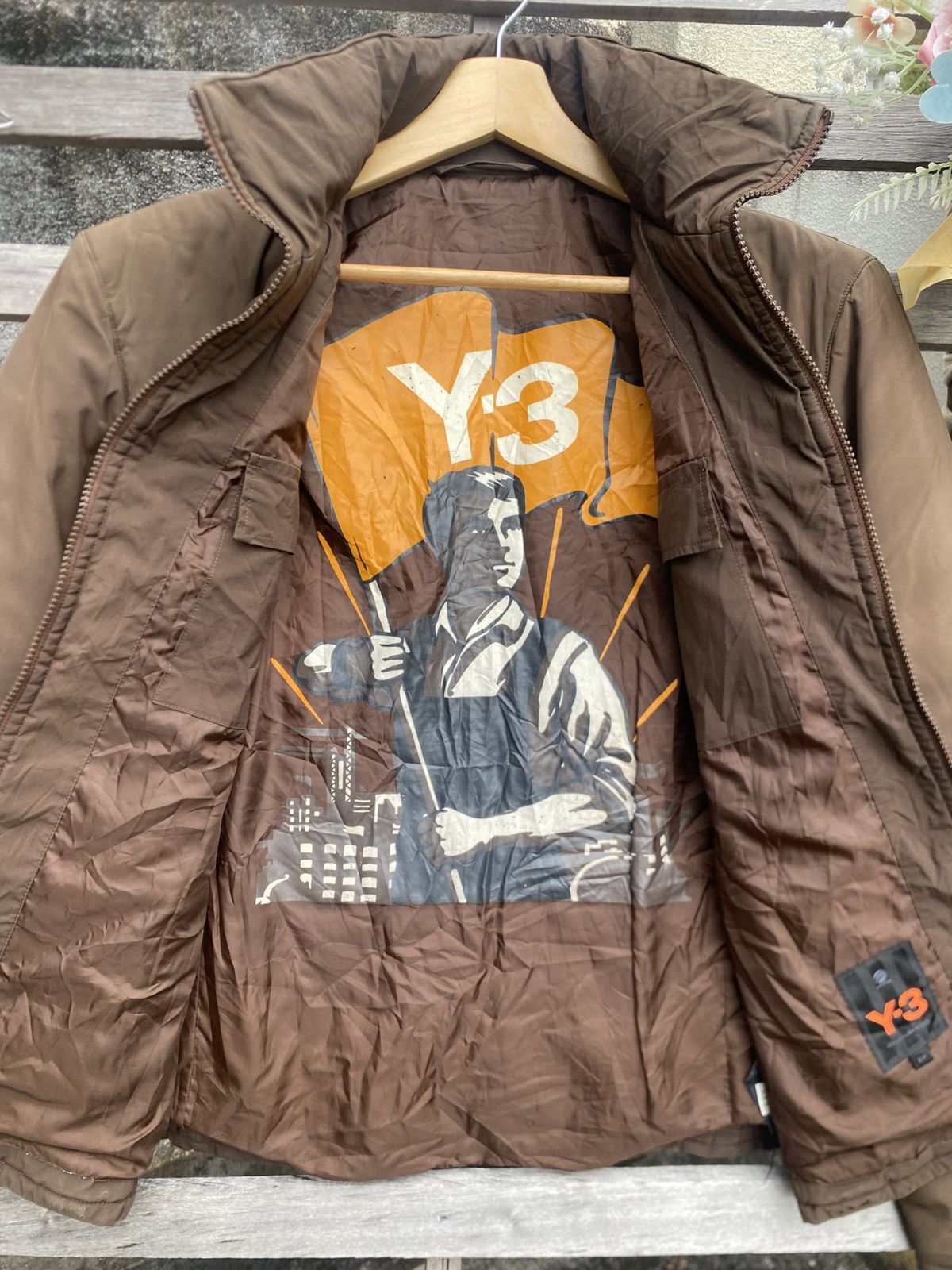 Yohji Yamamoto Vintage Y2K Y-3 Yohji Yamamoto Quilted Sunfaded Jacket Brown Size US S / EU 44-46 / 1 - 1 Thumbnail