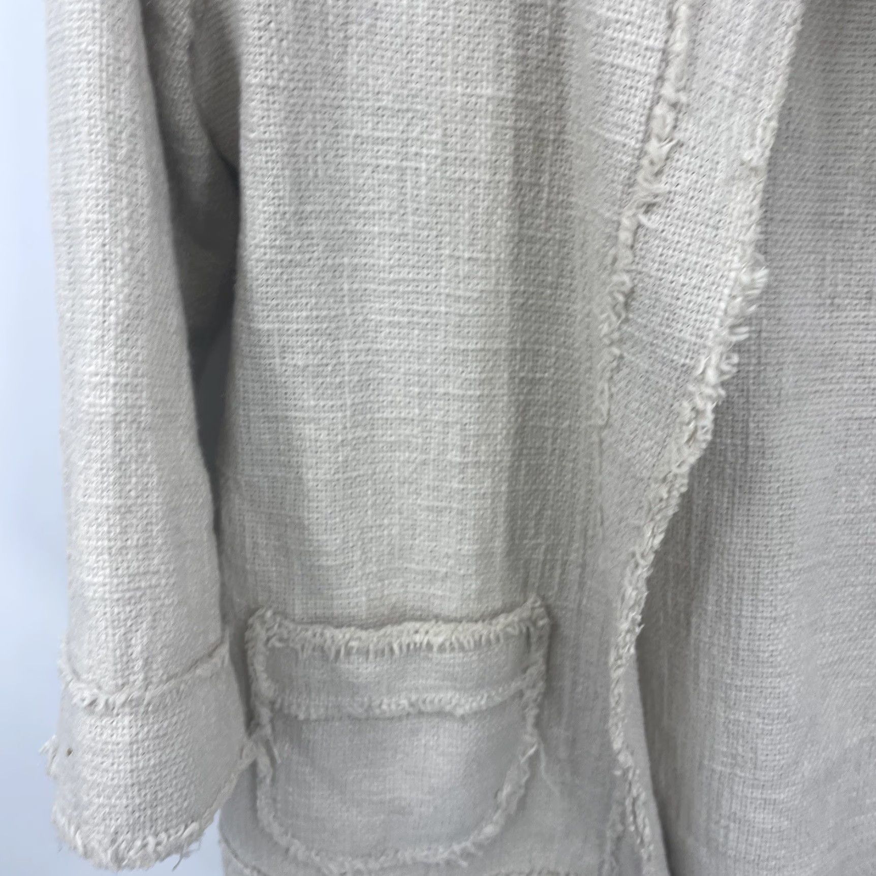 Vintage Epoca Jacket Womens Small Open Front Lagenlook Ivory Cotton Short Sleeve Casual 90s Theme Mens Womens or Girls? No gender specified; keep as Womens Size S / US 4 / IT 40 - 7 Thumbnail