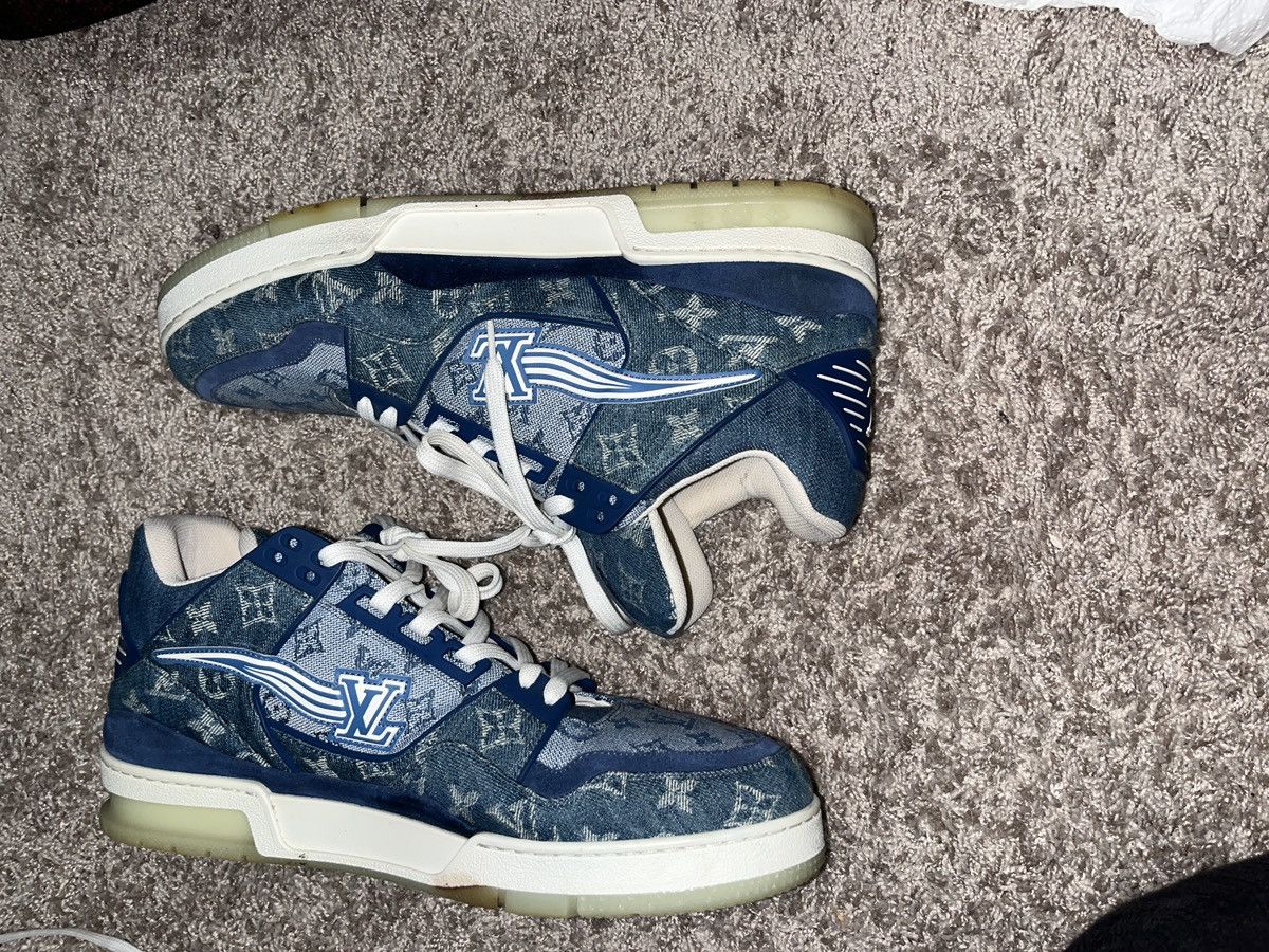 Louis Vuitton Louis Vuitton Trainer Denim Blue Size US 13 / EU 46 - 6 Thumbnail