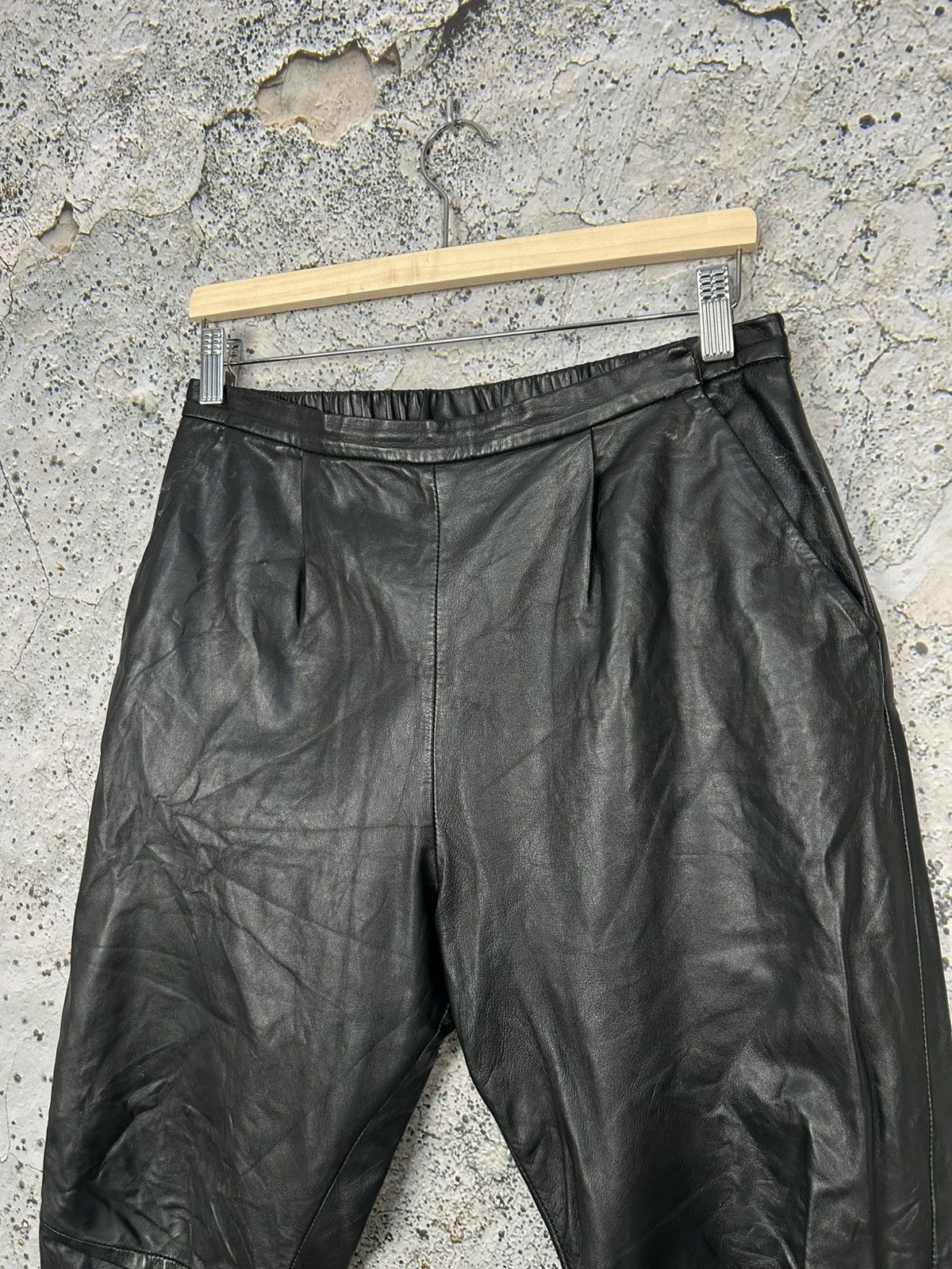 Ganni Ganni Avant Garde Genuine Leather Pants Grunge Rock Punk Size 26" / US 2 / IT 38 - 3 Thumbnail