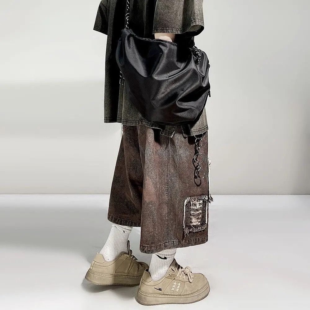 Japanese Brand × Jean Patchwork Brown Baggy Denim Jeans Size US 32 / EU 48 - 2 Thumbnail
