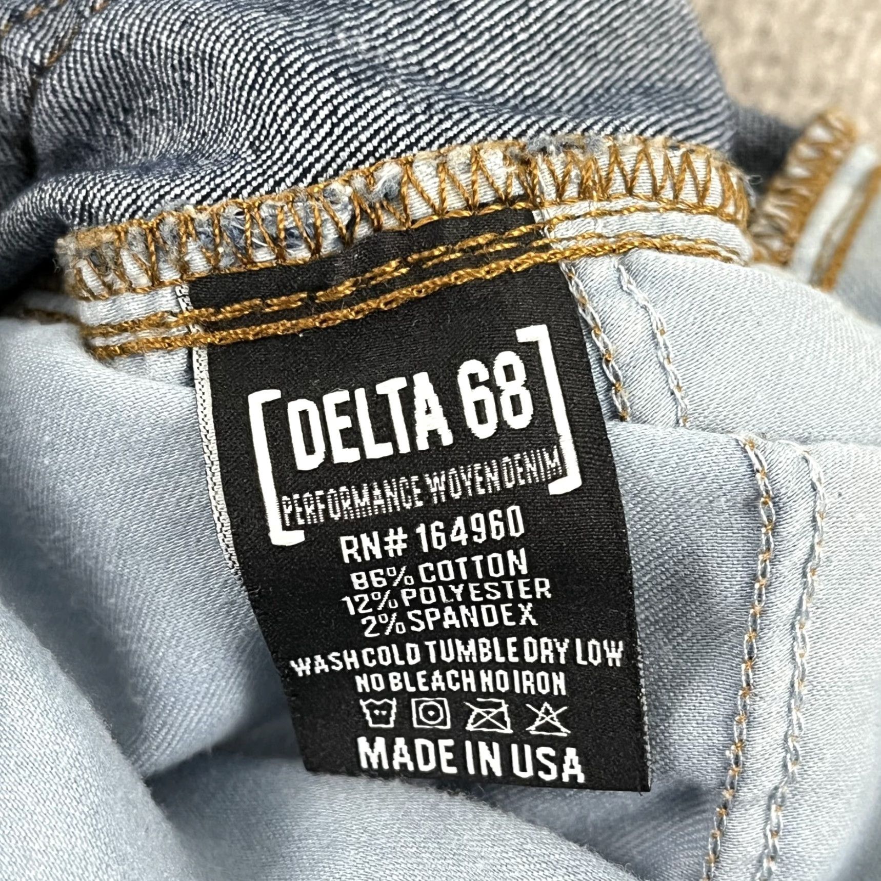 Vintage ORIGIN Jeans Mens 30 x 32 Fighter Fit Blue Denim Performance Stretch Delta 68 Size US 30 / EU 46 - 2 Thumbnail