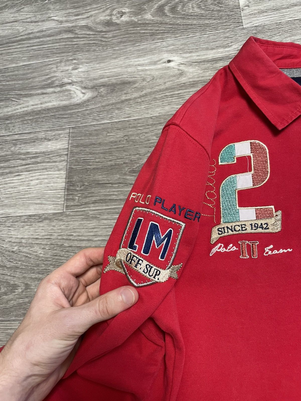 La Martina Vintage La Martina Italia Rugby Long Sleeve Polo Shirt Size US L / EU 52-54 / 3 - 8 Thumbnail
