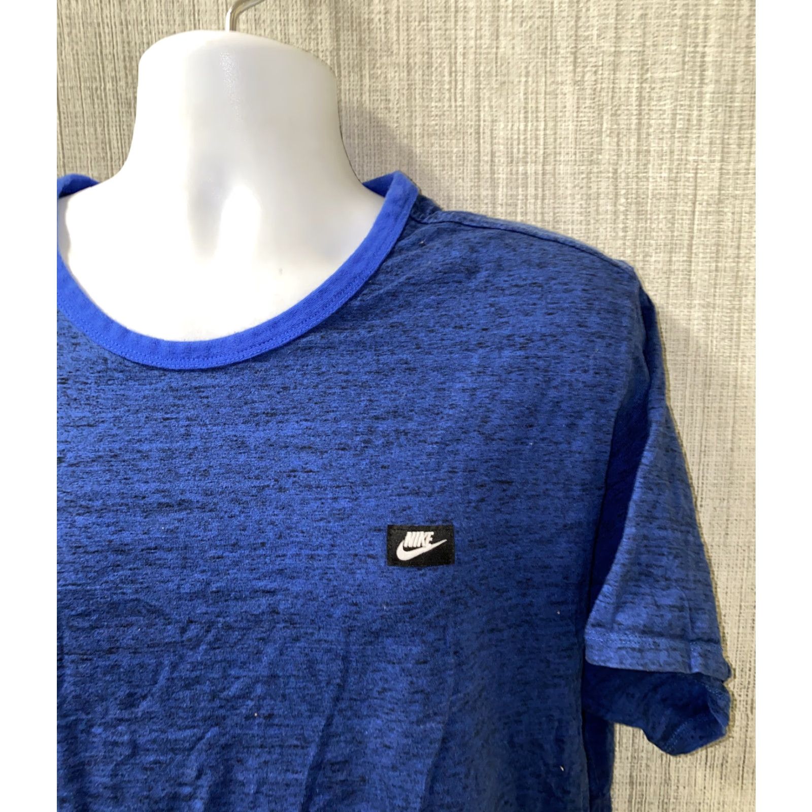 Nike Nike T-Shirt Mens 2XL Short Sleeve Cotton Blue Basic Tee Regular Fit Size US XXL / EU 58 / 5 - 2 Thumbnail