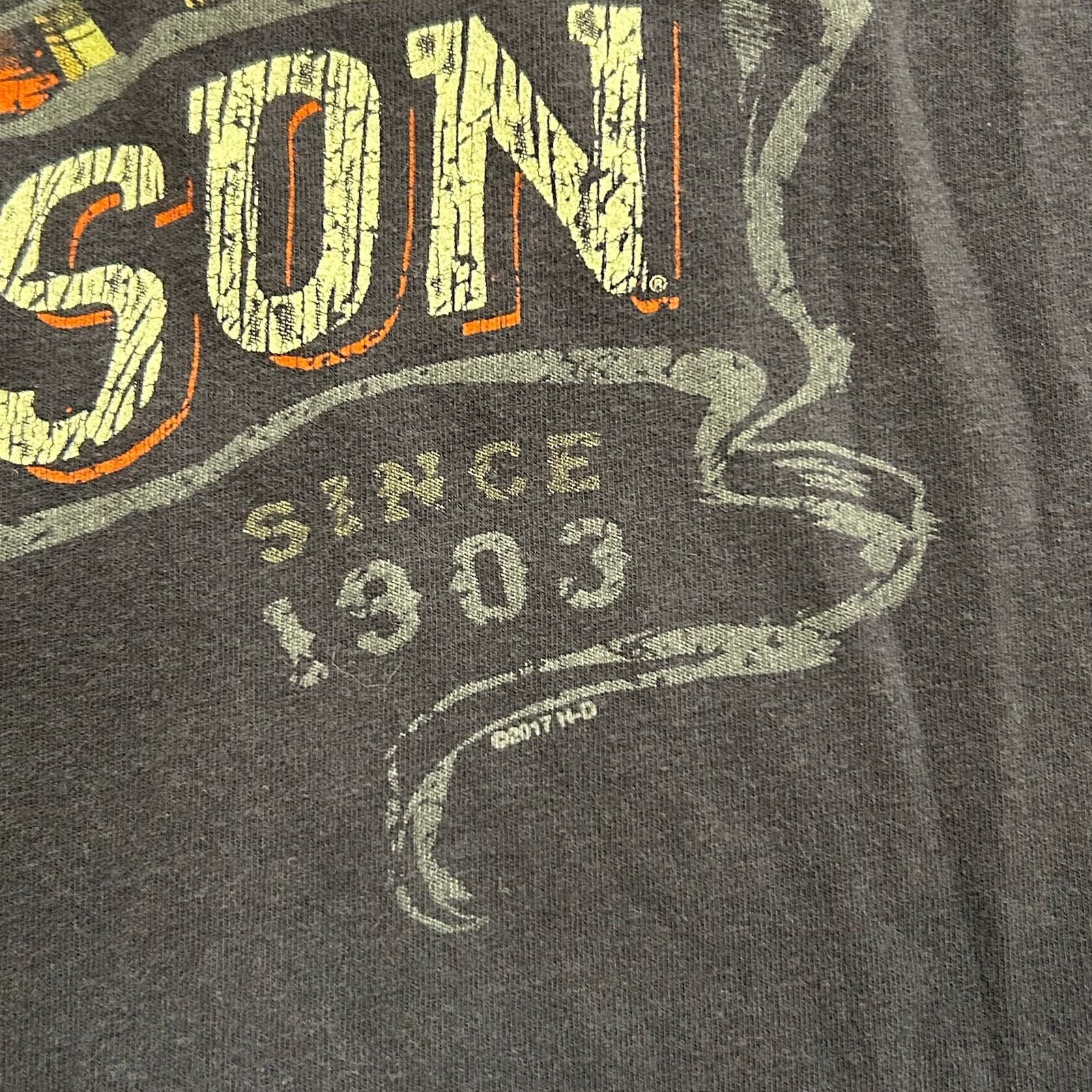 Harley Davidson 2017 Harley Davidson Skeleton Hand Daytona Tee Gray Medium M Size US M / EU 48-50 / 2 - 5 Thumbnail