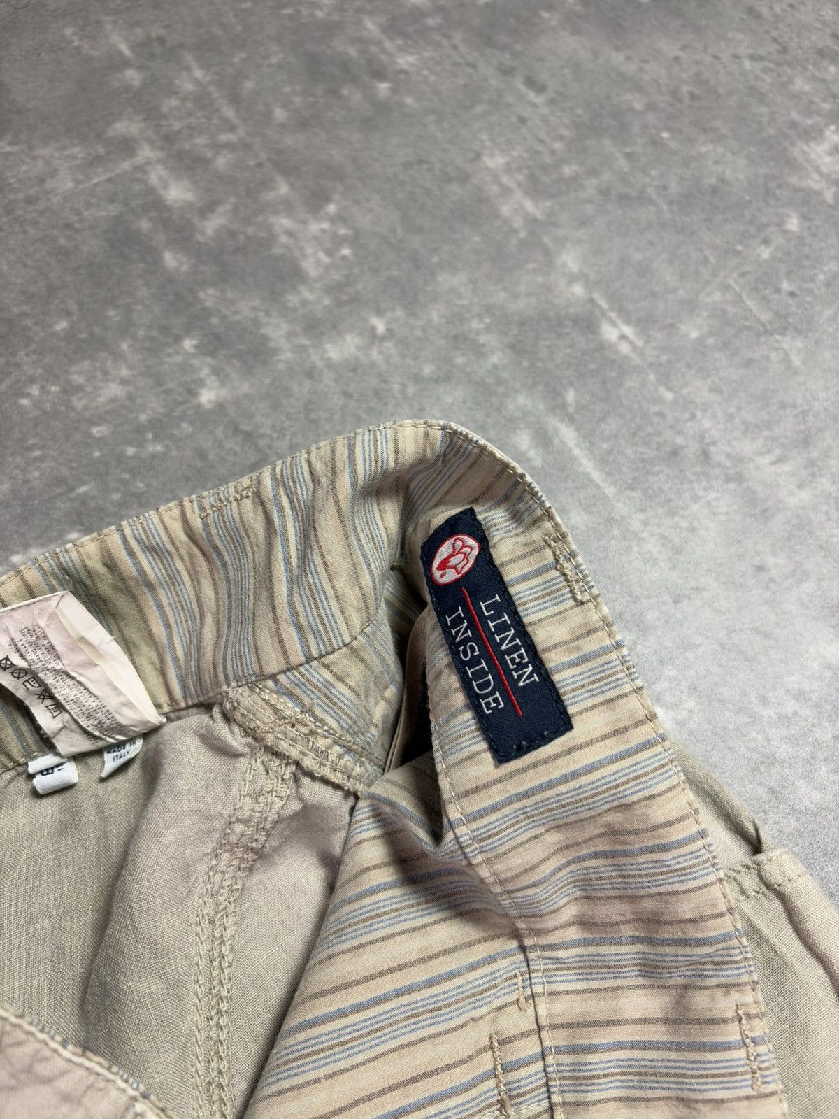 Armani 00s Armani Jeans Linen Flared Wide Leg Assymetrical Pants 32 Size US 32 / EU 48 - 11 Thumbnail
