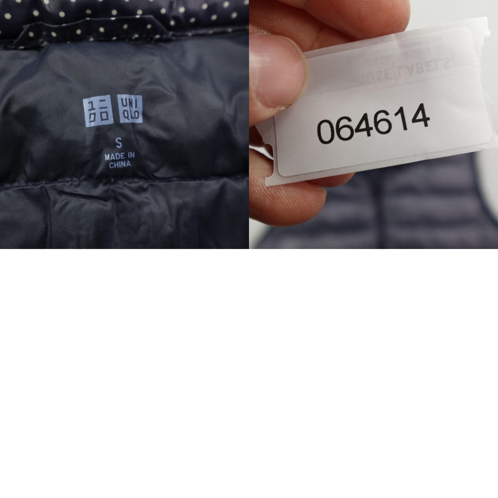 Uniqlo Uniqlo Down Puffer Vest Women’s Small Blue Polka Dot Insulated Lightweight Zip Up Size S / US 4 / IT 40 - 8 Thumbnail