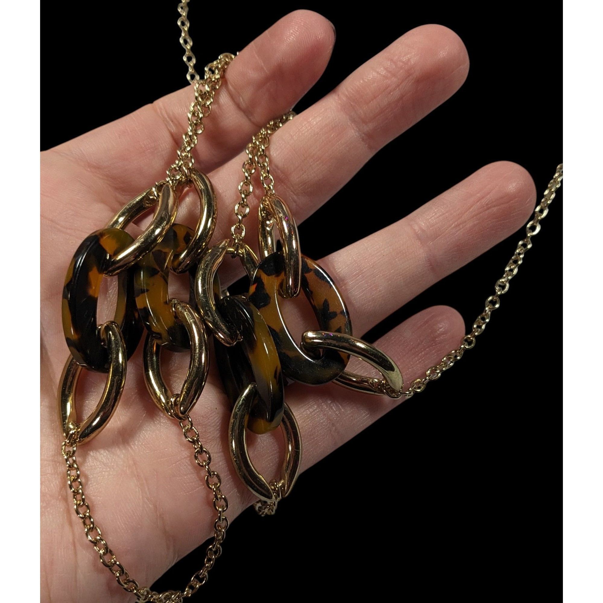 Other Vintage Avon Tortoise Silver Tone Station Link Necklace Size ONE SIZE - 3 Thumbnail