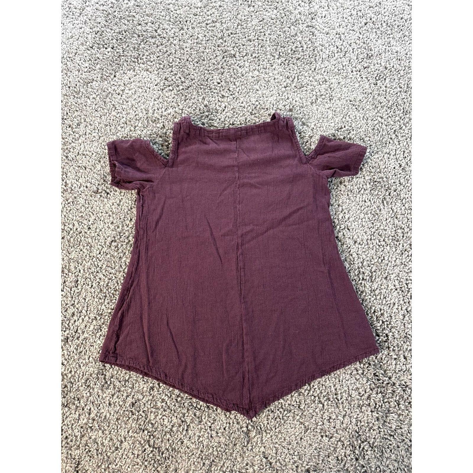 Vintage Oh My Gauze! Tank Women's Sleeveless Square Neck Purple 100% Cotton Lightweight Breathable Casual Bohemian Beach Lagenlook Size 1 Size XS / US 0-2 / IT 36-38 - 6 Thumbnail