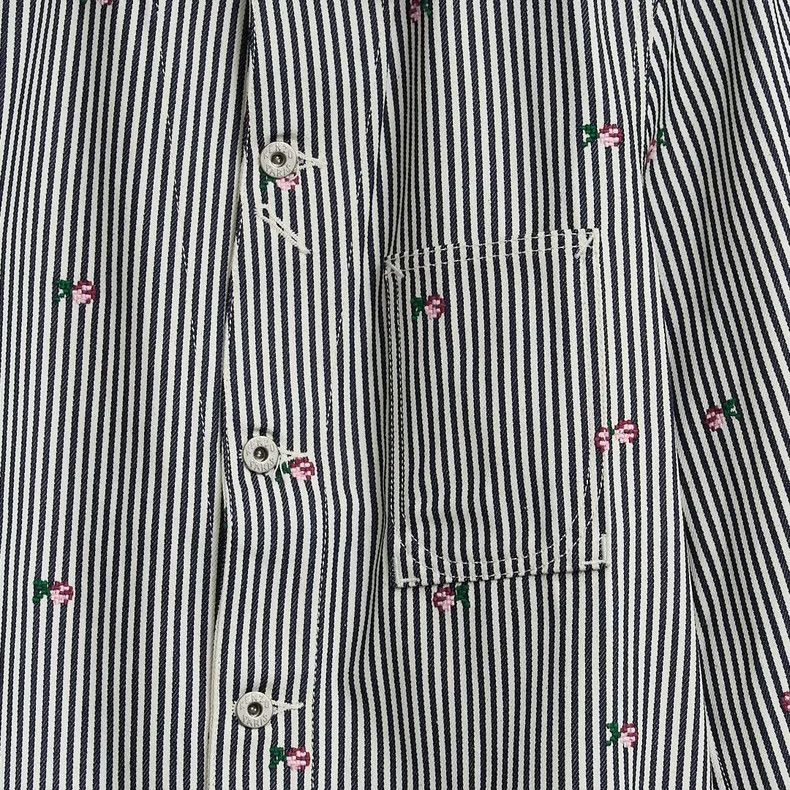Kenzo KENZO Neutral striped embroidered denim jacket Size S / US 4 / IT 40 - 2 Thumbnail