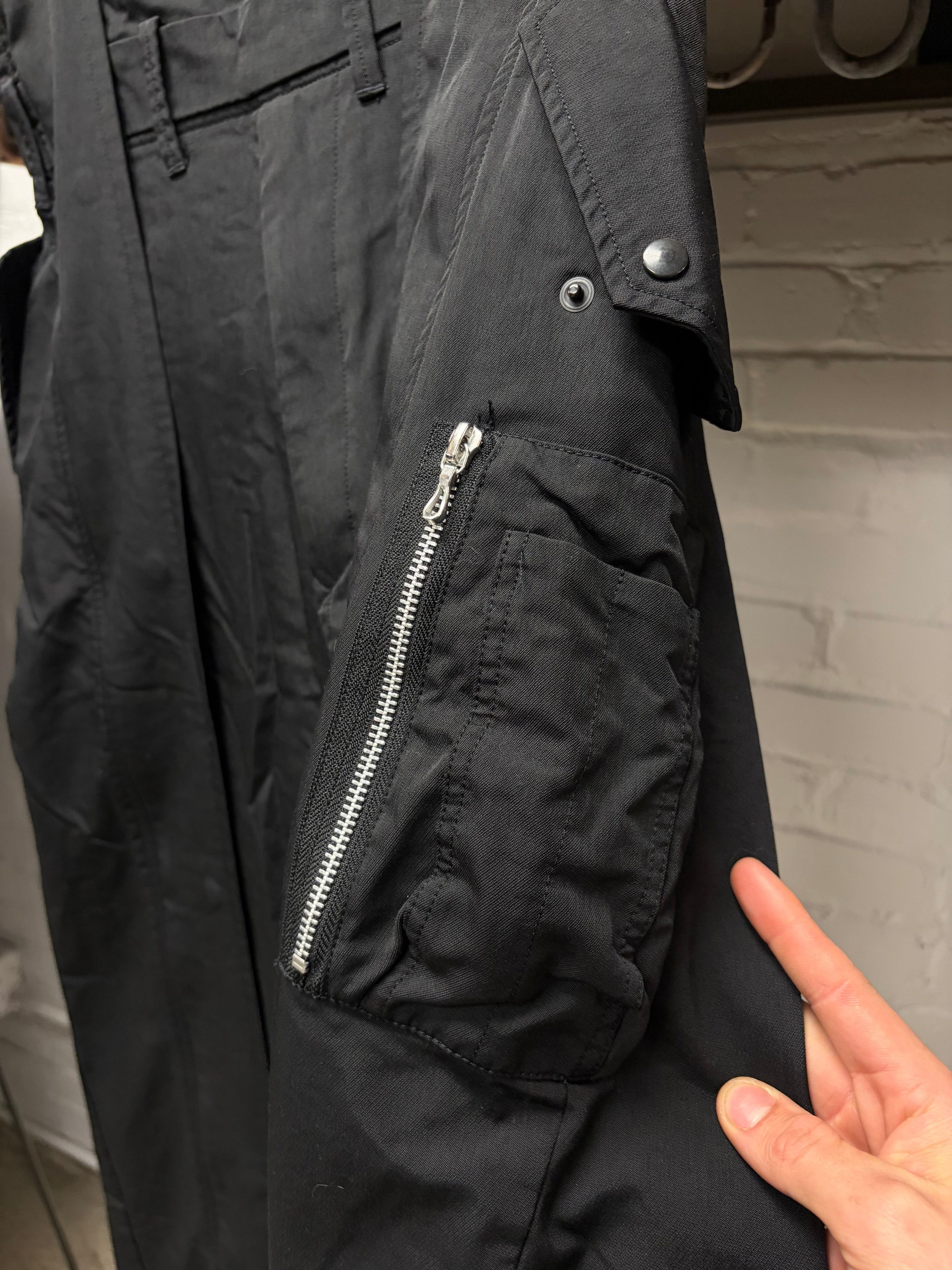 Julius AW2017 Julius ‘Neuromantica’ Cotton/Nylon Black Cargo Pants Size US 28 / EU 44 - 2 Thumbnail