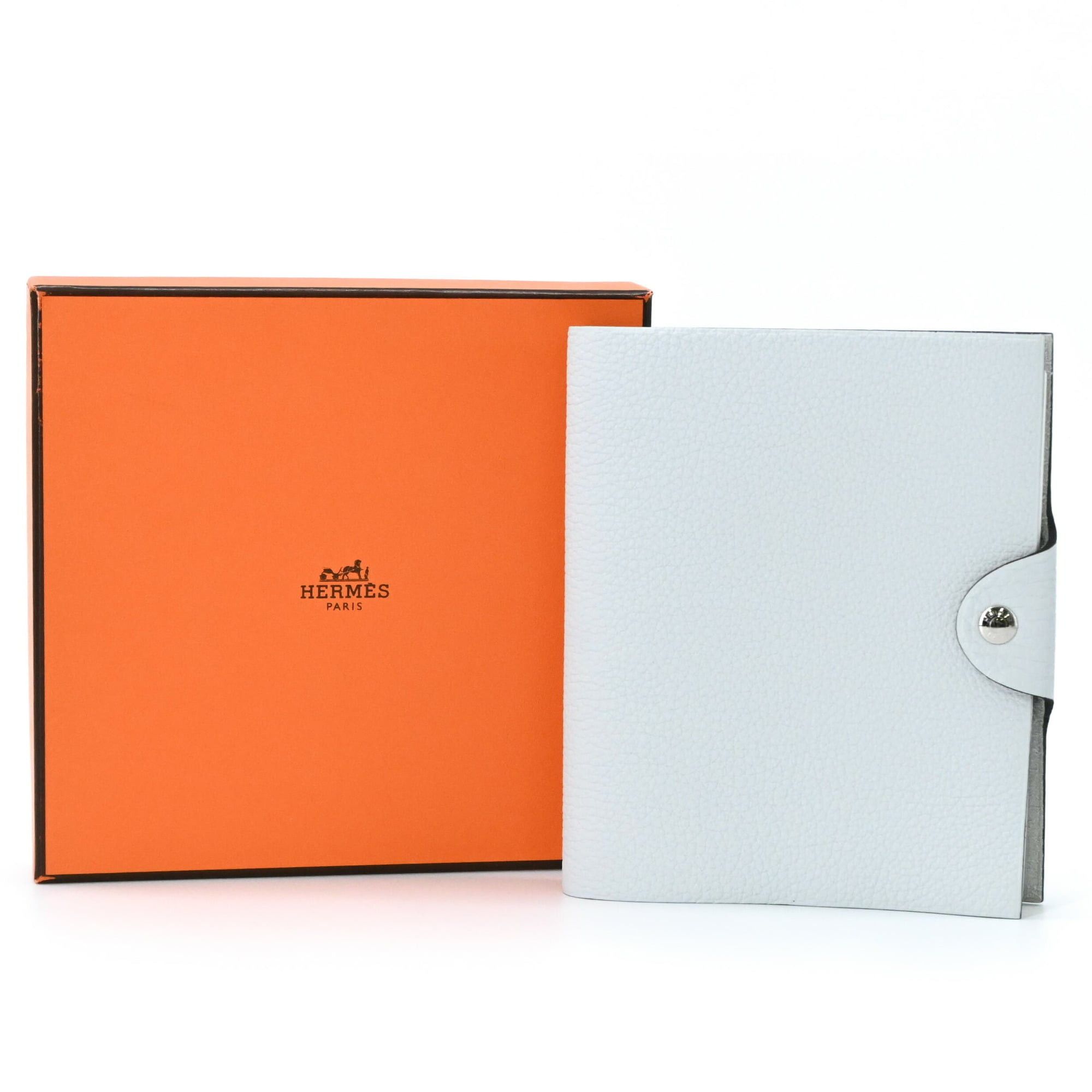 Hermes HERMES Ulysses PM Notebook Cover, Taurillon Clemence Leather, Pale Blue Size ONE SIZE - 1 Thumbnail
