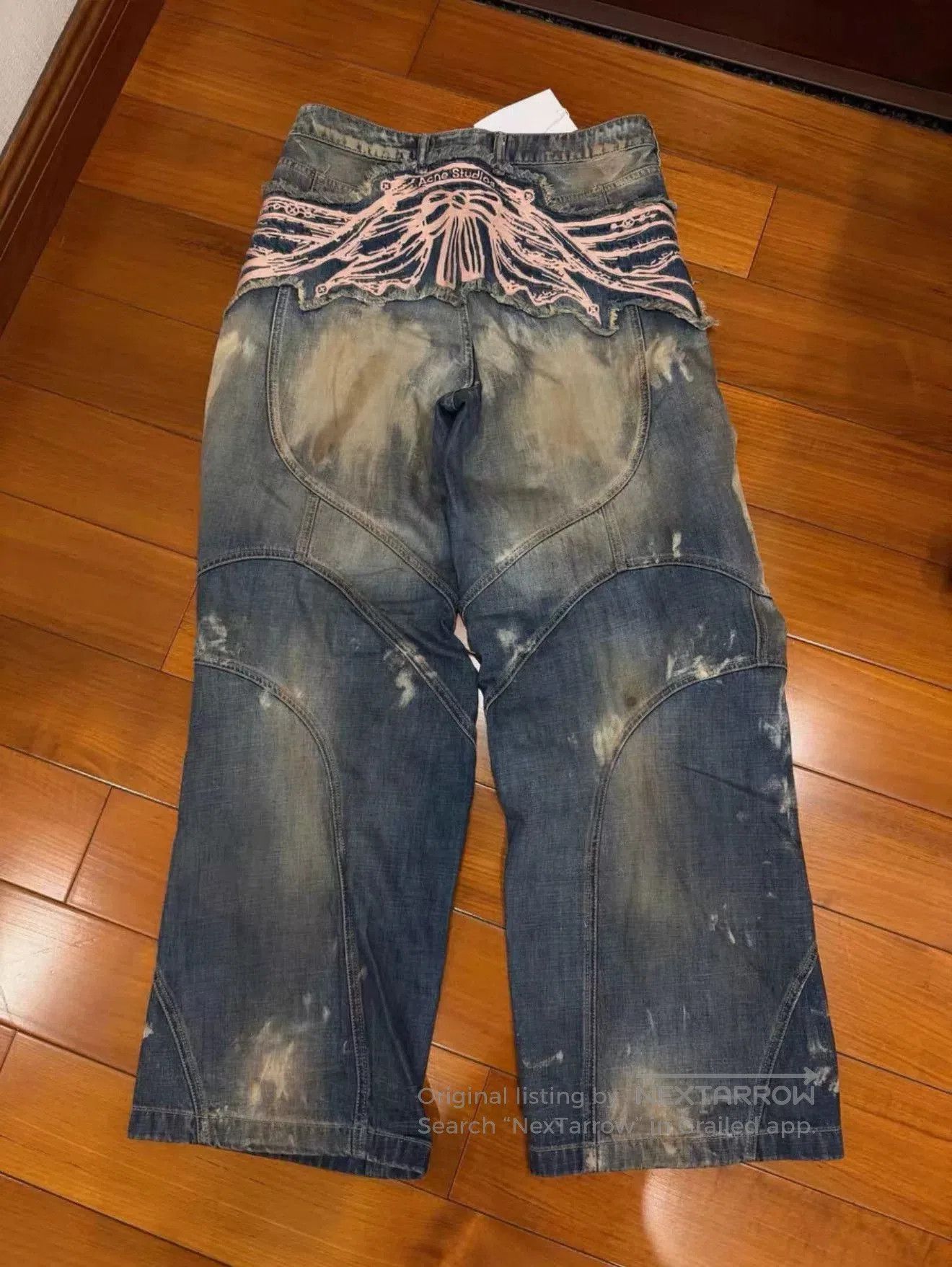 Acne Studios Acne Studio Distressed Wide-Leg Denim Pants. Size US 36 / EU 52 - 1 Thumbnail