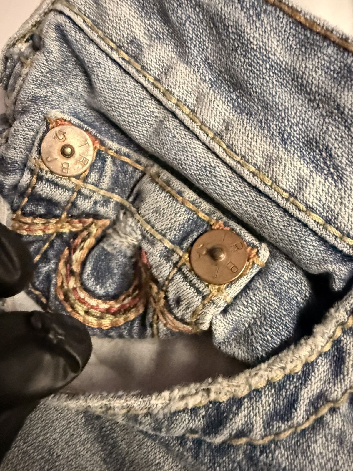 True Religion × Vintage Rainbow True Religion Jeans Real Vintage Y2K Bobby Big T Cut Size 31" - 19 Thumbnail