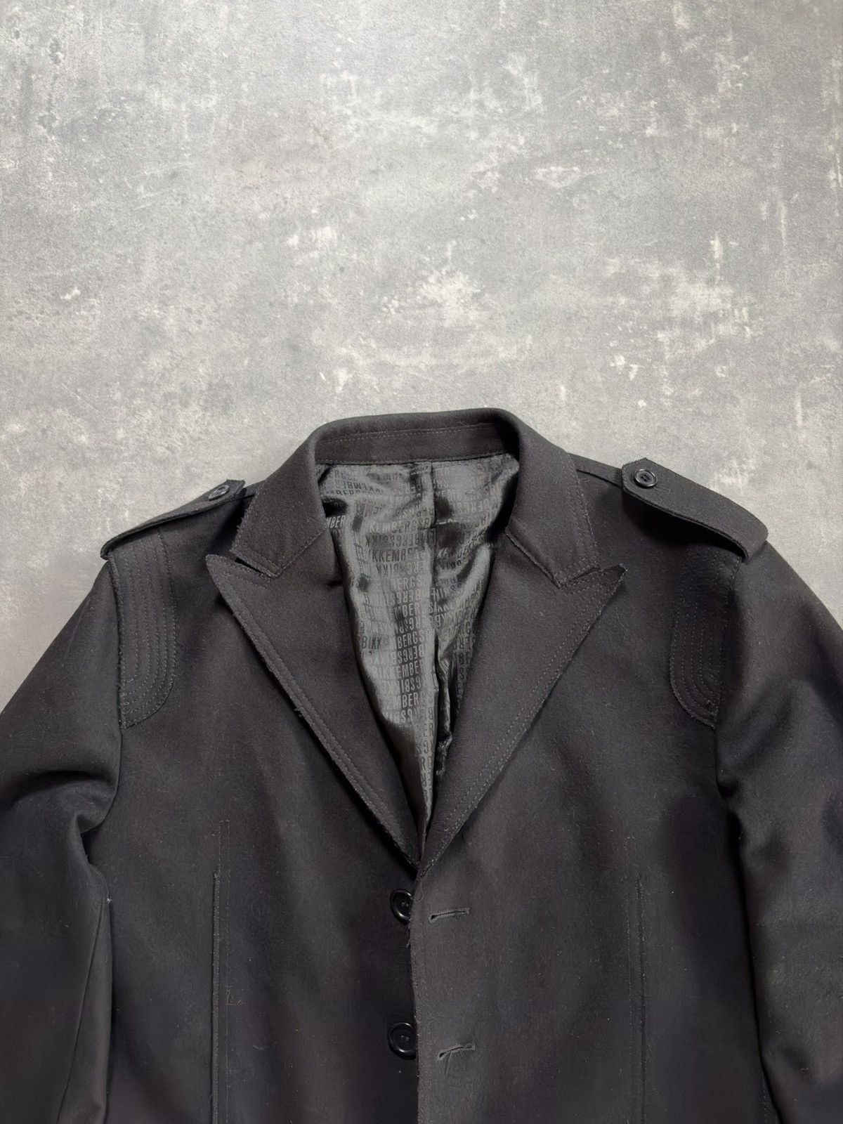 Dirk Bikkembergs 00s Dirk Bikkembergs Military Raw Edges Rare Blazer Jacket Size US L / EU 52-54 / 3 - 12 Thumbnail