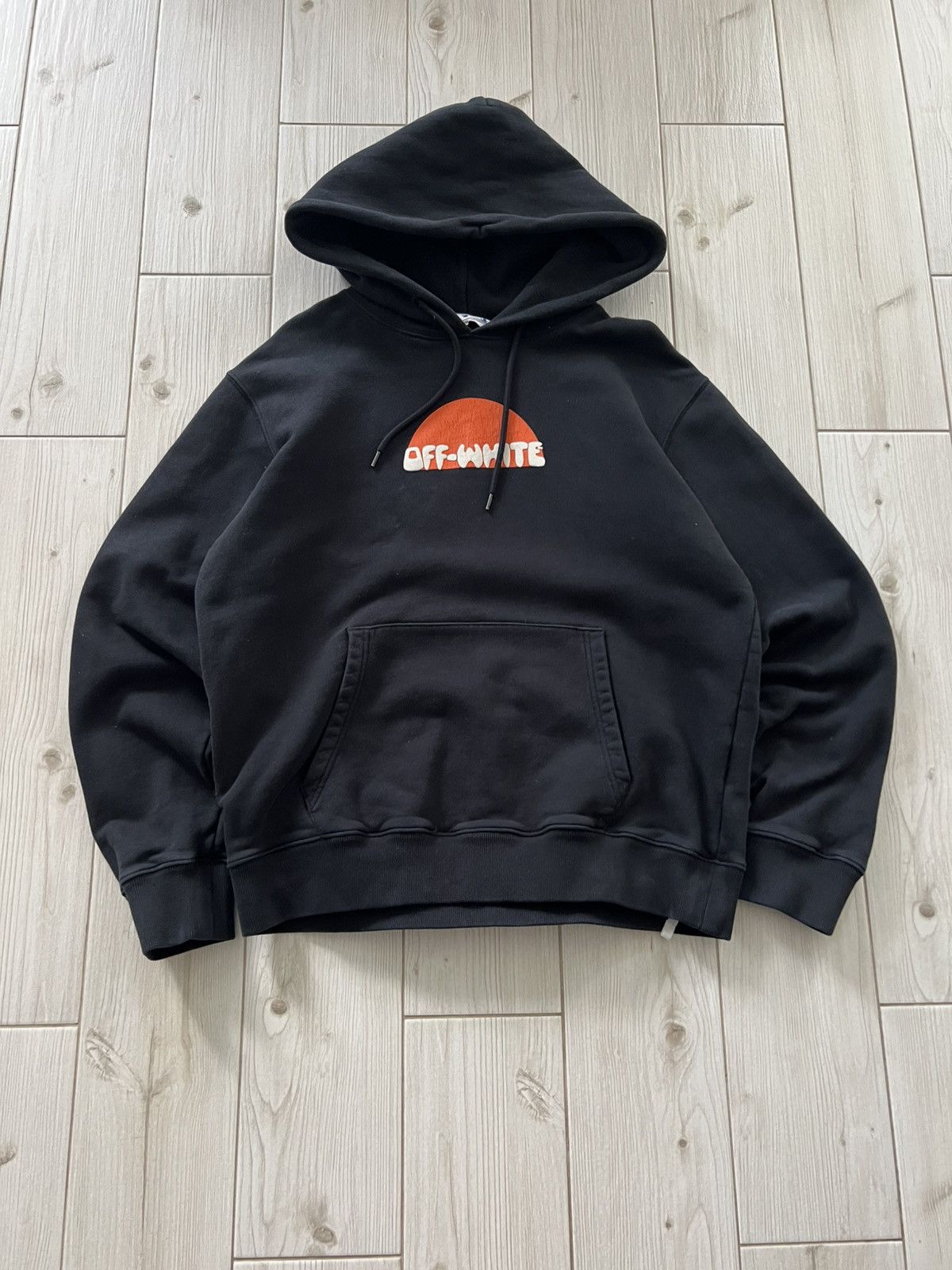 Off-White Off White Hoodie Big Logo Orange Print Medium Size US M / EU 48-50 / 2 - 2 Thumbnail