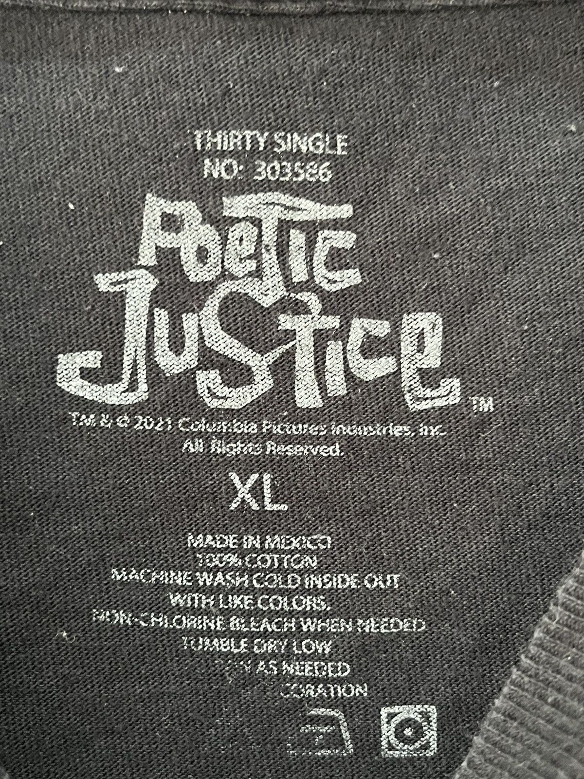 Rap Tees 2Pac Poetic Justice Rap tee t- shirt 00’s Size US XL / EU 56 / 4 - 6 Thumbnail