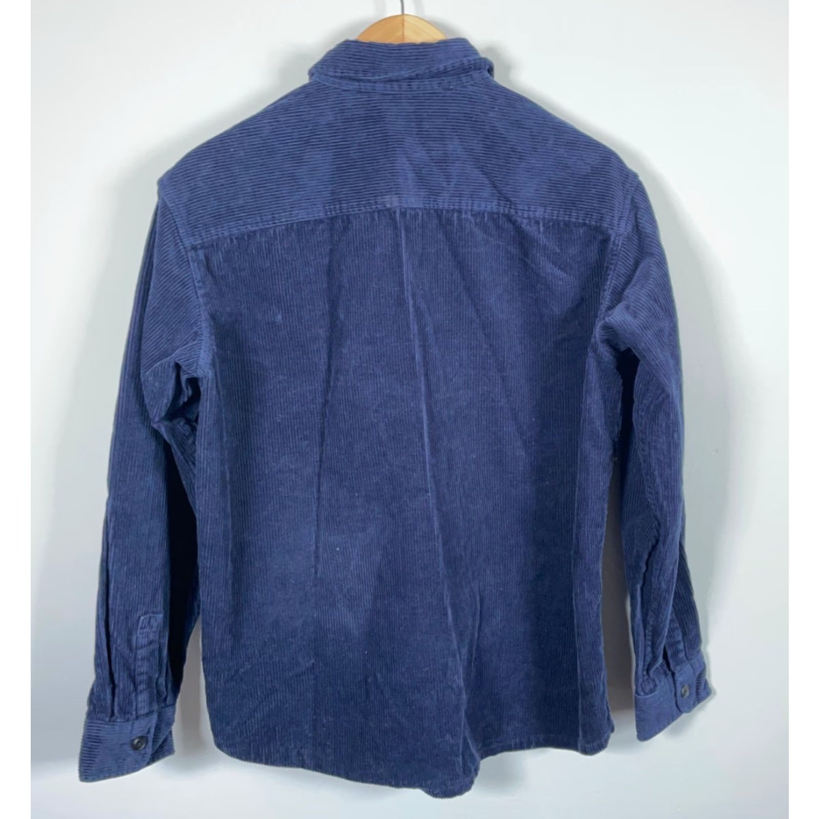 Uniqlo Uniqlo Corduroy Shirt Men's Medium Dark Blue Heavyweight Fabric Relaxed Fit Size US M / EU 48-50 / 2 - 2 Thumbnail